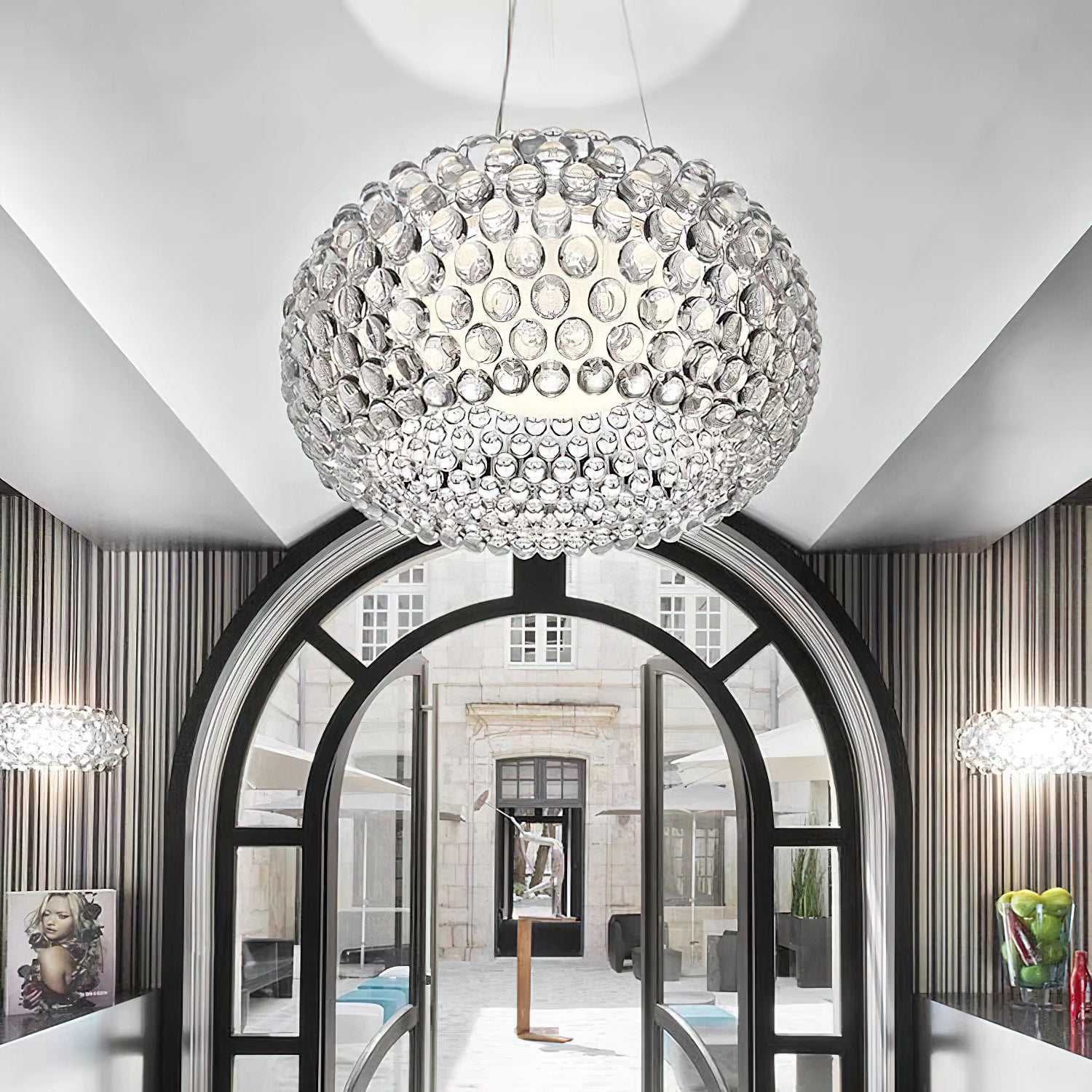 Elegant Caboche Pendant Light - Modern Glass Ceiling Lamp for Dining Room, Kitchen Island & Bedroom Decor