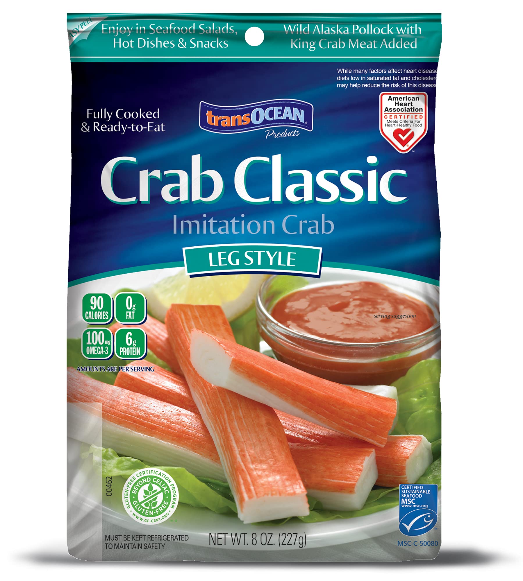Premium Alaskan Snow Crab Legs - 8 oz (Frozen, Wild-Caught) | Perfect for Seafood Boils, Pasta Dishes & Gourmet Meals