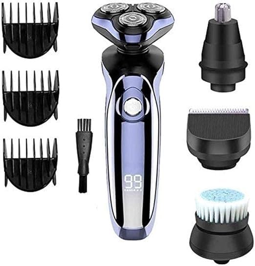 Best Men's Electric Shaver - Waterproof Cordless Rotary Razor with Beard Trimmer & USB Charging | Dry/Wet Use for Travel, Home & Office Shaving | Perfect Gift for Husband & Father