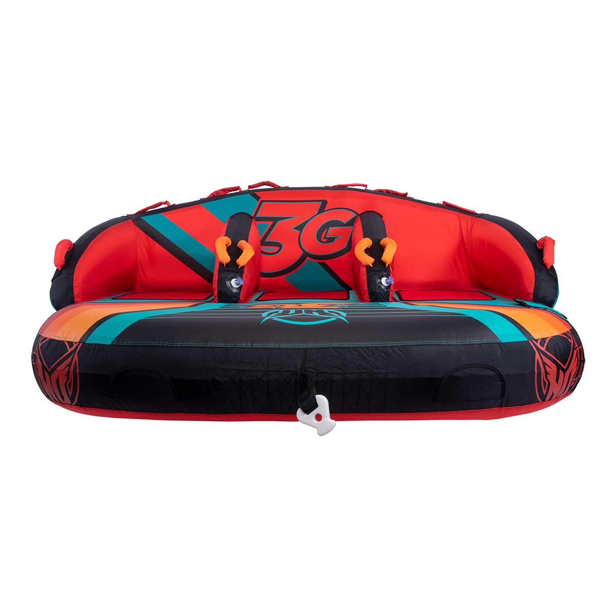 3G Towable Tube for 3 Riders - Heavy Duty Inflatable Water Tube for Boating, Lake & Beach Fun - Perfect for Family & Friends Outdoors
