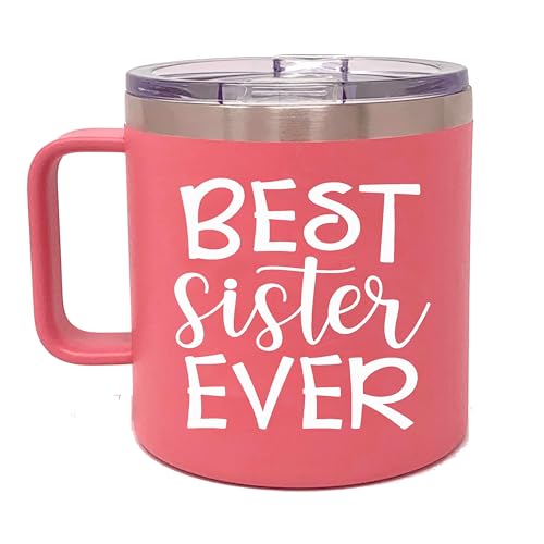 Best Sister Ever Coral 14 oz
