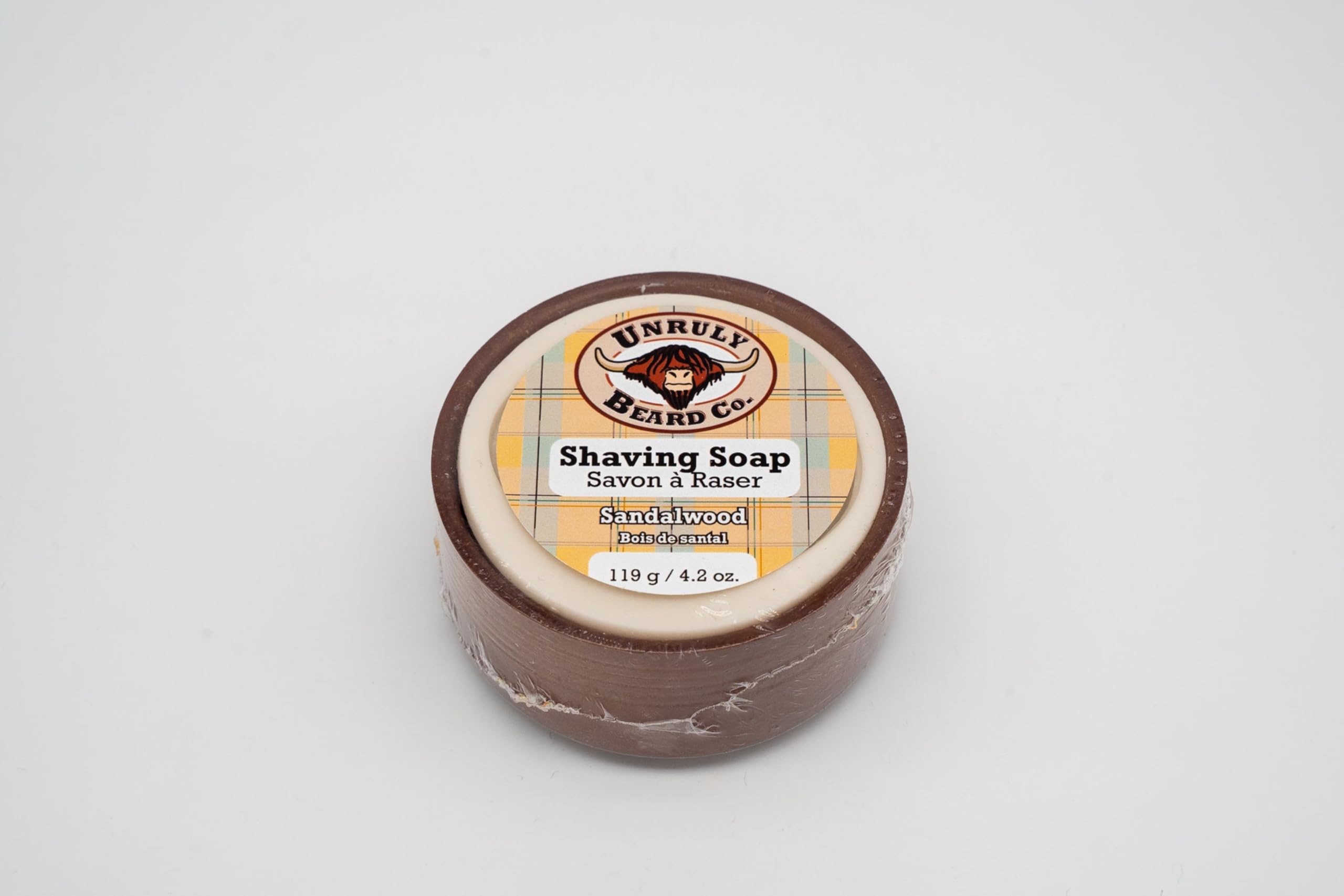 Premium Sandalwood Shave Soap for Men - Natural & Moisturizing Shaving Cream with Shea Butter - Perfect for Sensitive Skin & Wet Shaving Rituals at Home or Travel