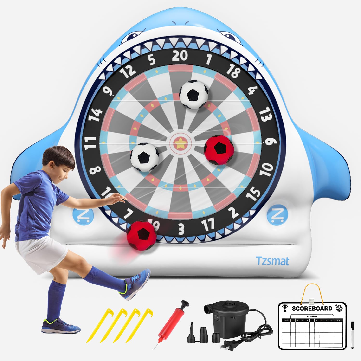 **Giant Inflatable Soccer Dartboard - Outdoor Yard Games for Adults & Kids - Perfect for Carnivals, Parties, and Backyard Fun**