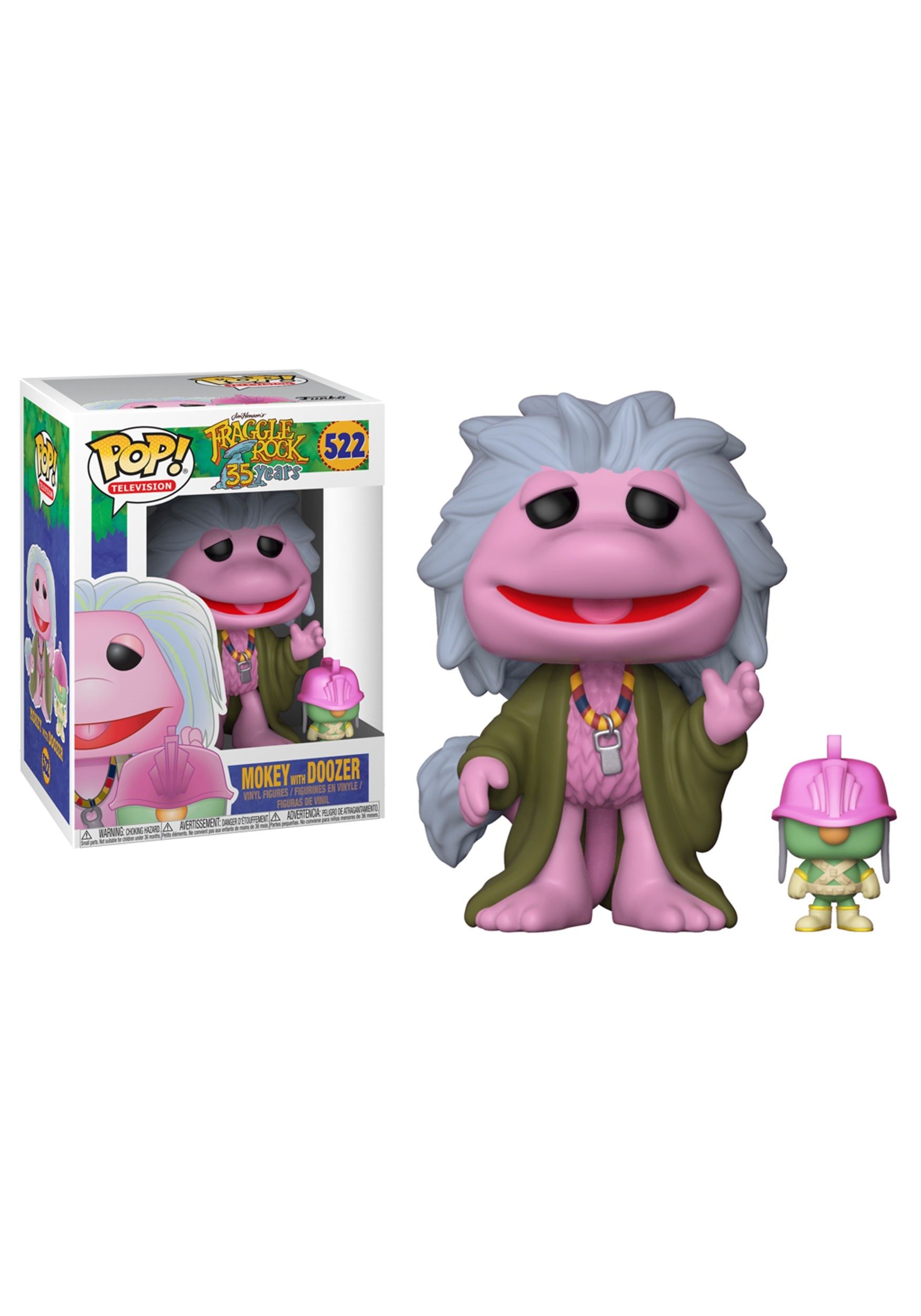 Funko Pop! Television: Fraggle Rock - Mokey with Doozer Collectible Vinyl Figure | Limited Edition 80s Nostalgia Gift for Fans | Perfect for Display, Gifting & Pop Culture Collections