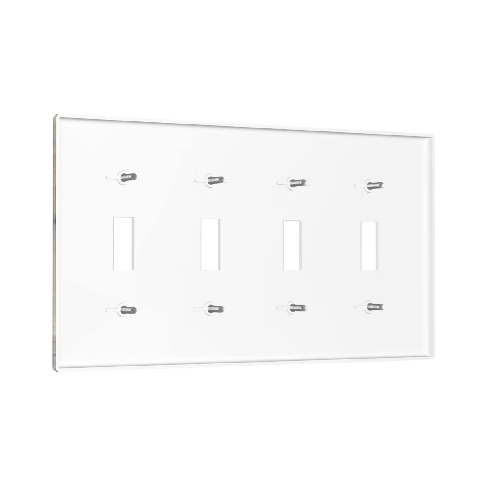 Fall Sunset Lake Light Switch Cover - Decorative 4-Gang Toggle Wall Plate (4.5 x 8 Inch) - Rustic Home Decor for Living Room, Bedroom & Cabin