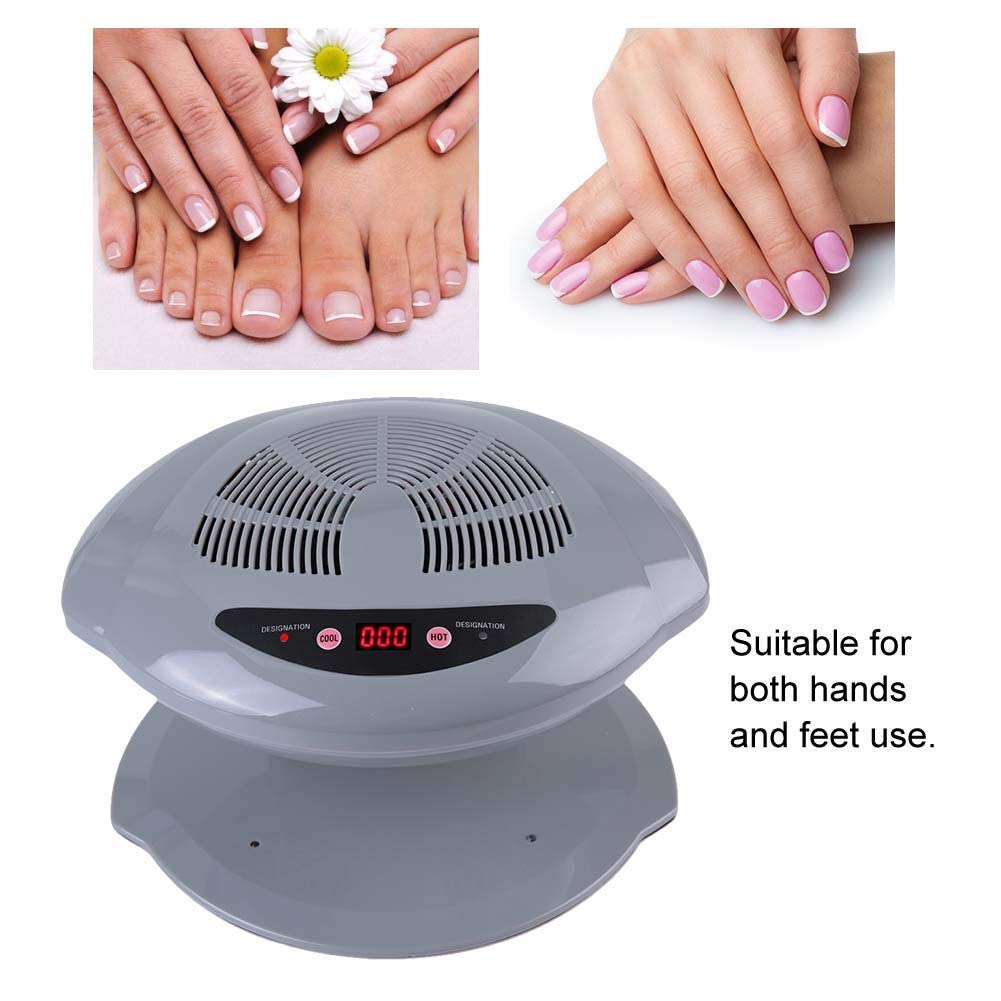 Dioche Automatic Sensor Nail Polish Dryer - Fast Drying Nail Fan for Regular Polish, Portable Nail Blow Dryer for Home & Salon Use - Perfect for Manicures, Pedicures & Nail Art (Silver)