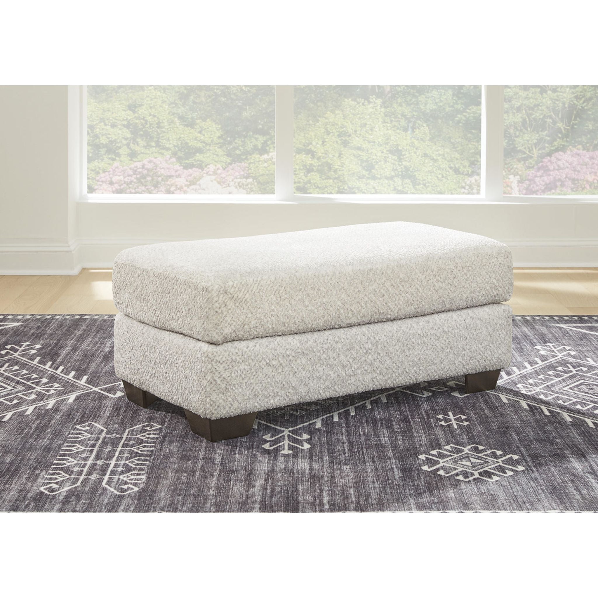 Brebryan Flannel Ottoman Storage Bench - Soft & Cozy Footrest with Hidden Storage for Living Room, Bedroom, or Nursery - Perfect for Small Spaces & Home Organization