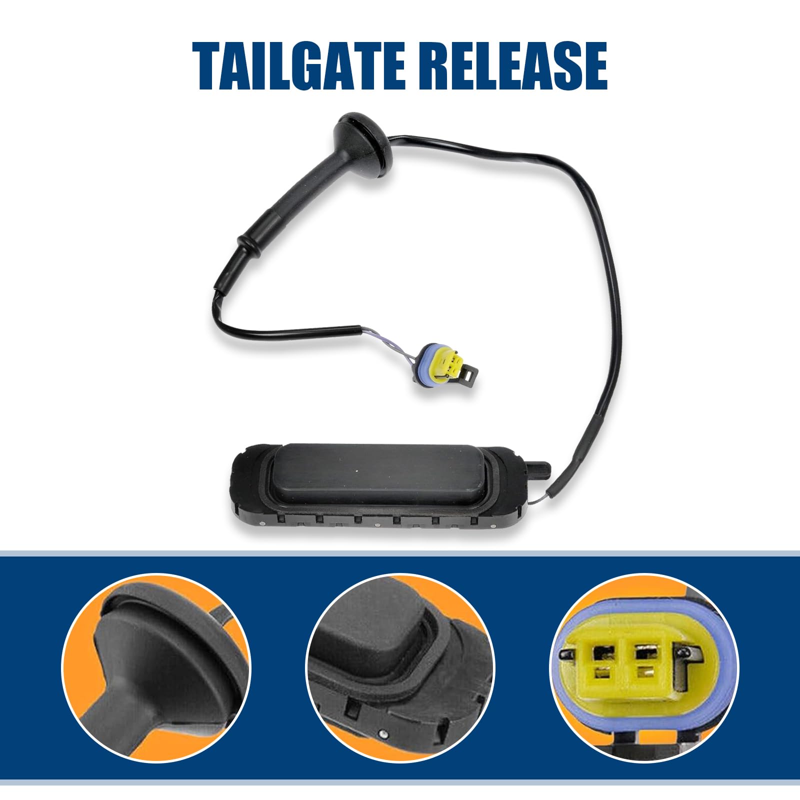 1 PC Car Liftgate Release Switch - Tailgate Switch Replacement for Chevrolet GM Cadillac - Black Automotive Button Accessory | Perfect for Truck & SUV Rear Gate Repair and Maintenance