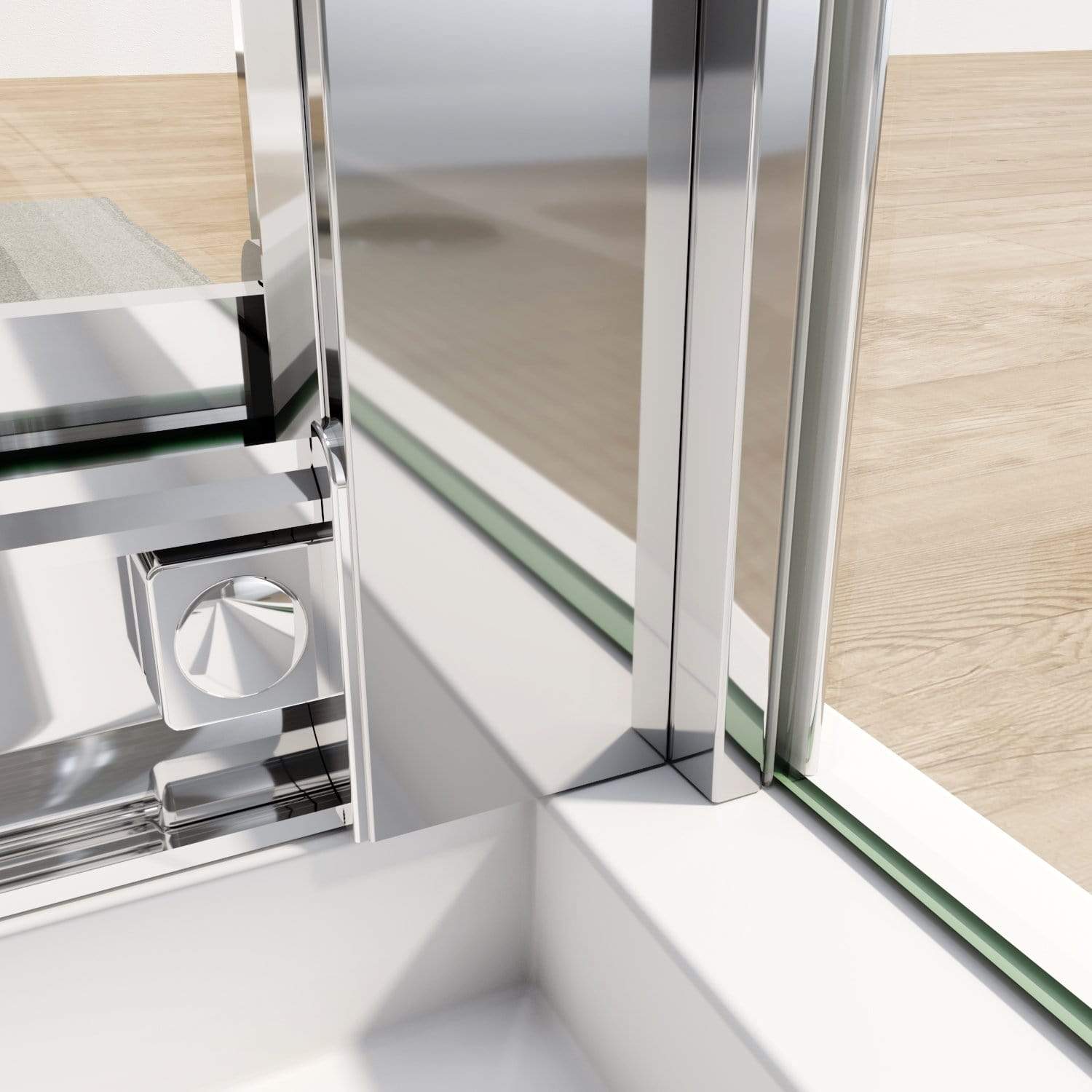 Elegant Showers 3 Panel Sliding Glass Door with Side Panel Shower Enclosure Kit - Perfect for Bathroom Remodeling & Modern Home Upgrade