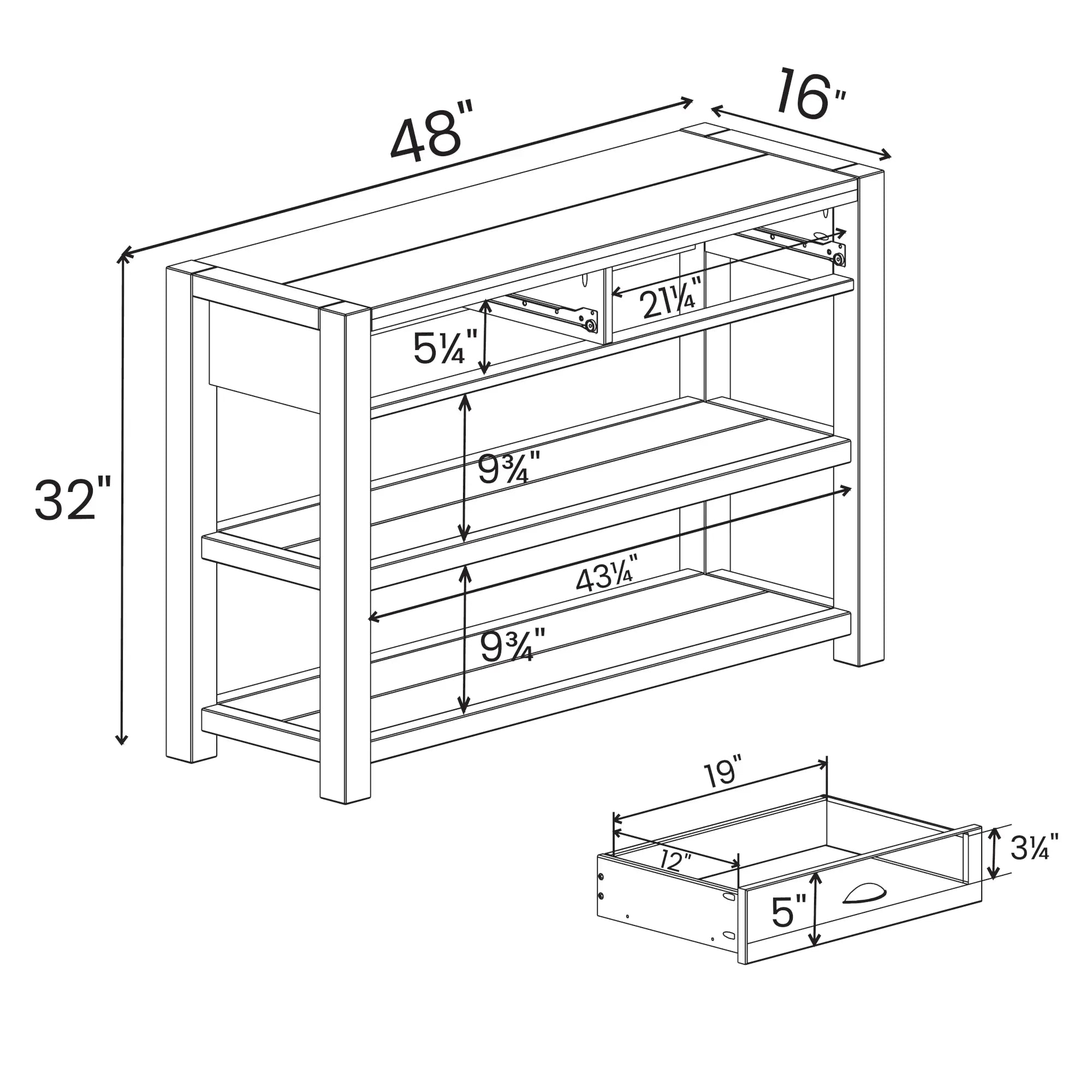 Montauk Console Table - Modern Entryway Sofa Table with Storage Shelf | Perfect for Hallway, Living Room & Bedroom Decor
