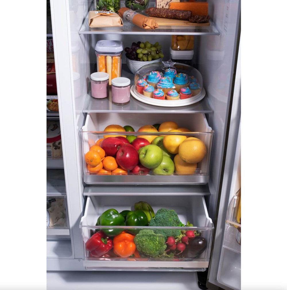 LG 27 Cu. Ft. Black Stainless Steel Side by Side Refrigerator with InstaView & Craft Ice Maker - Energy Efficient 36 Inch Counter Depth French Door Fridge for Modern Kitchen (Model LRSOS2706D) - Perfect for Entertaining & Large Family Storage
