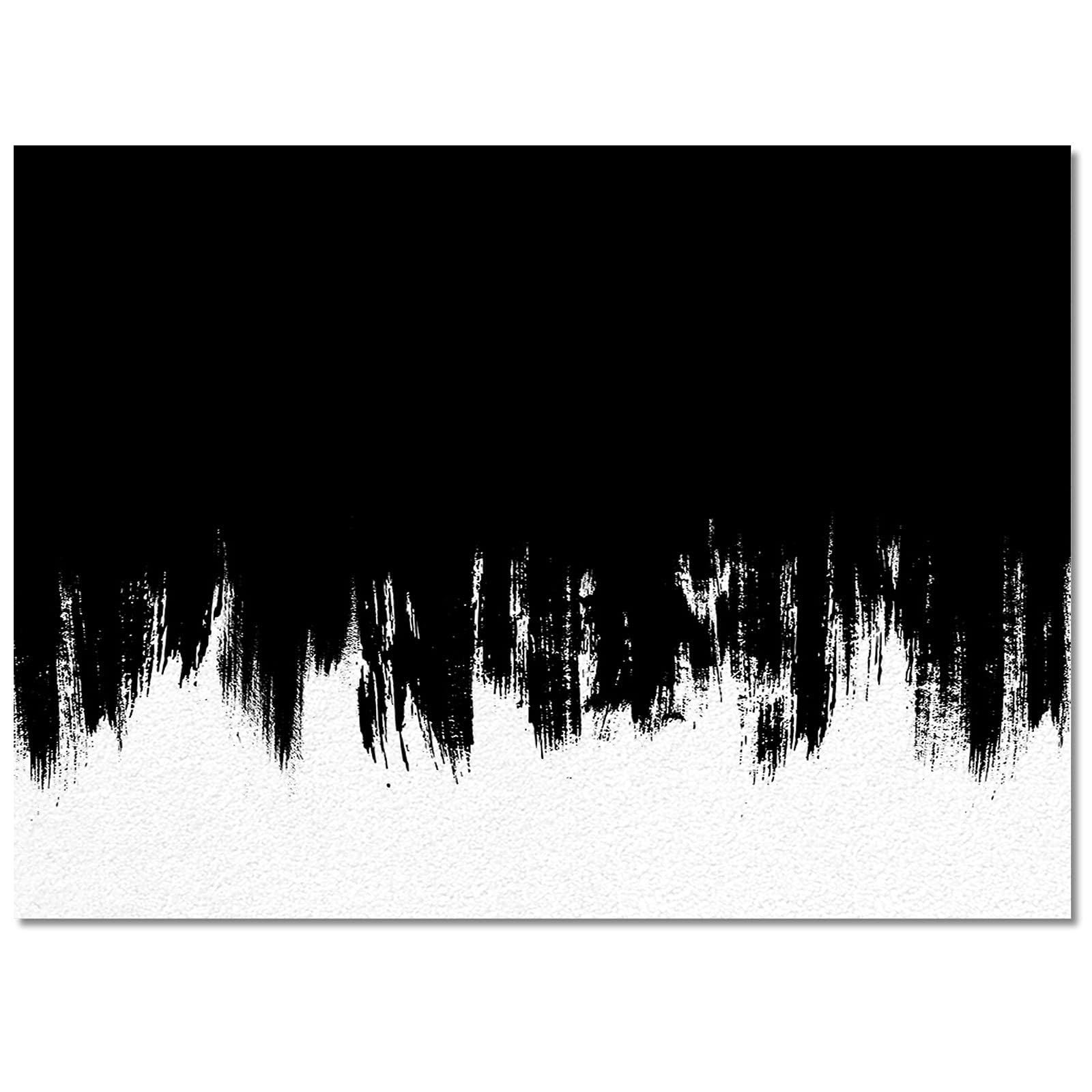 Black and White Oil Painting Area Rug - Soft Non-Slip Carpet with Textured Stitching, Easy to Clean 3x4ft - Perfect for Kids Bedroom, Teen Room, Living Room, Bathroom & Classroom Decor | Modern Home & Office Floor Mat