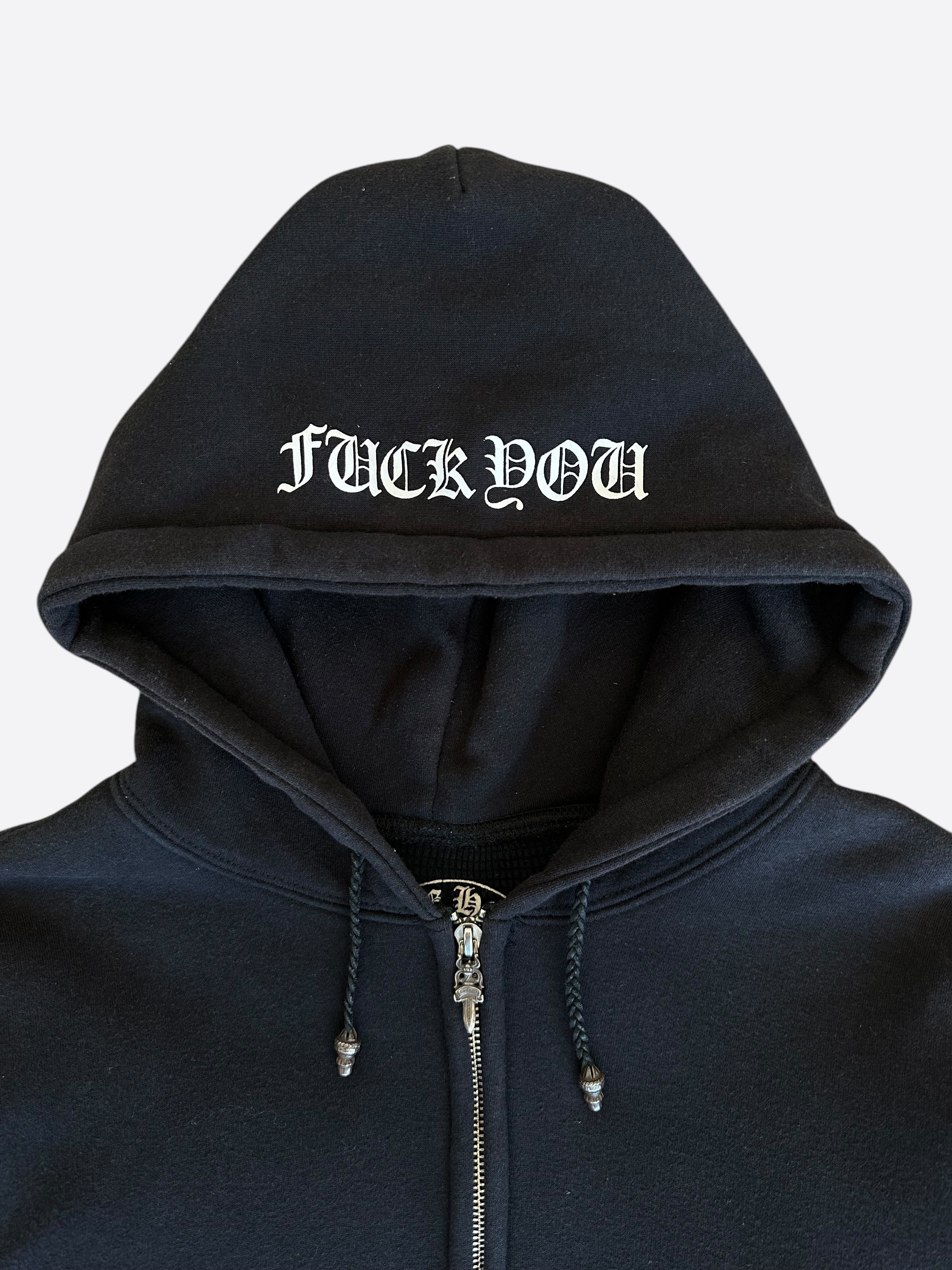 Chrome Hearts Black & White Thermal Bolo Hoodie with Horseshoe Logo - Stylish Zip Up Hooded Sweatshirt for Men & Women | Perfect for Streetwear, Casual Outfits & Winter Fashion