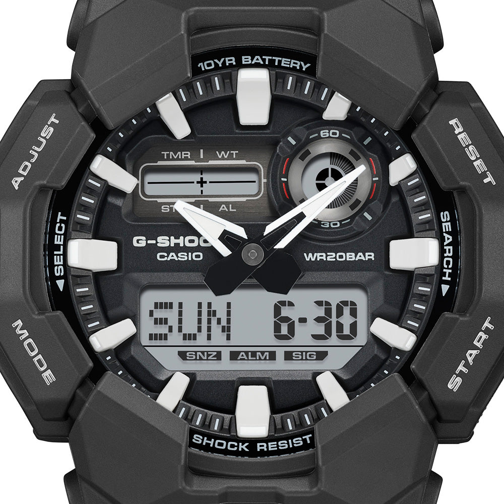 G Shock GA010 1A Rugged Combi Watch - Shock Resistant Digital Analog Watch for Men - Perfect for Outdoor Adventures, Sports & Everyday Wear