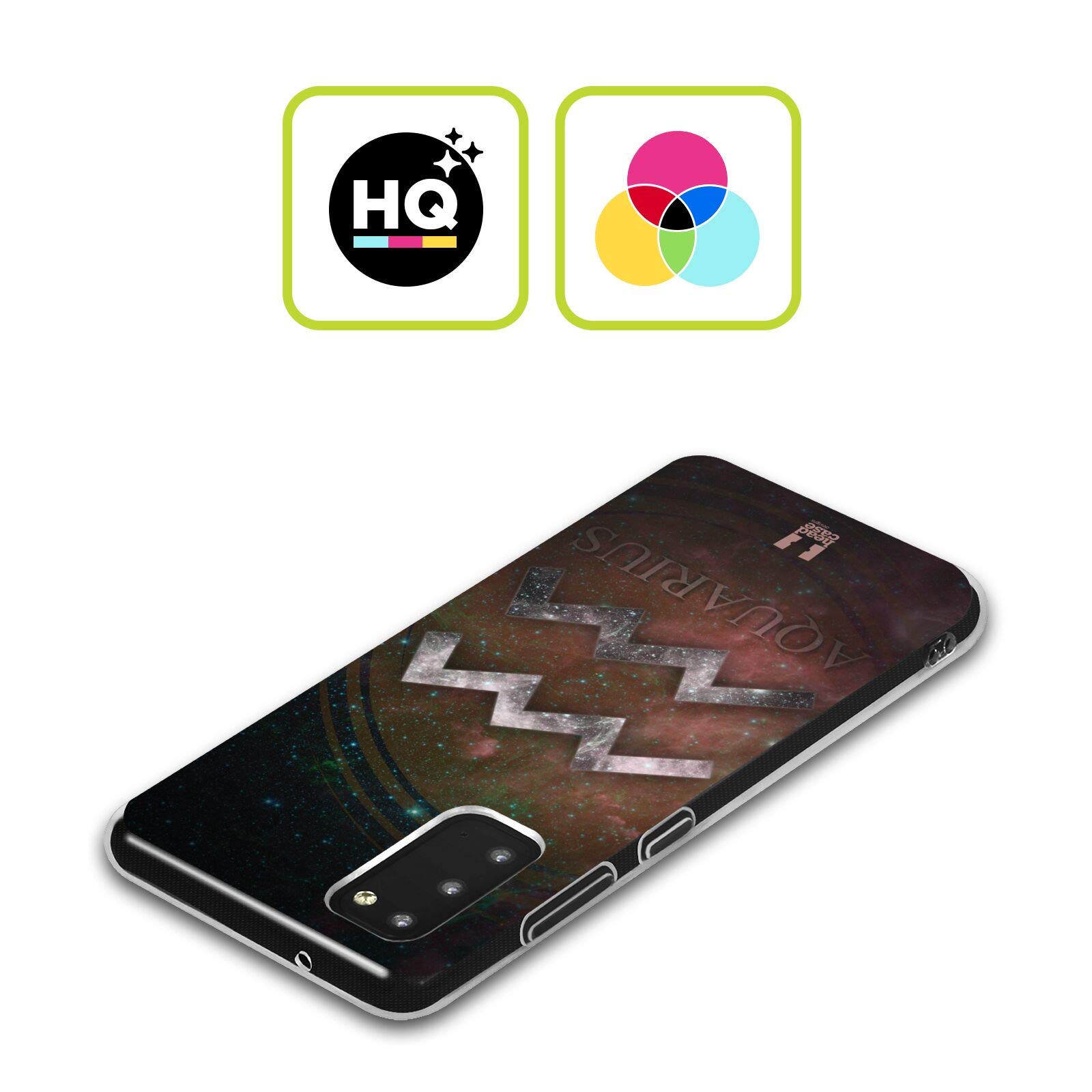 Head Case Designs Aquarius Nebula Zodiac Symbols Soft Gel Case for Samsung Galaxy S21 5G - Protective Phone Cover with Matching Wallpaper for Stylish Everyday Use