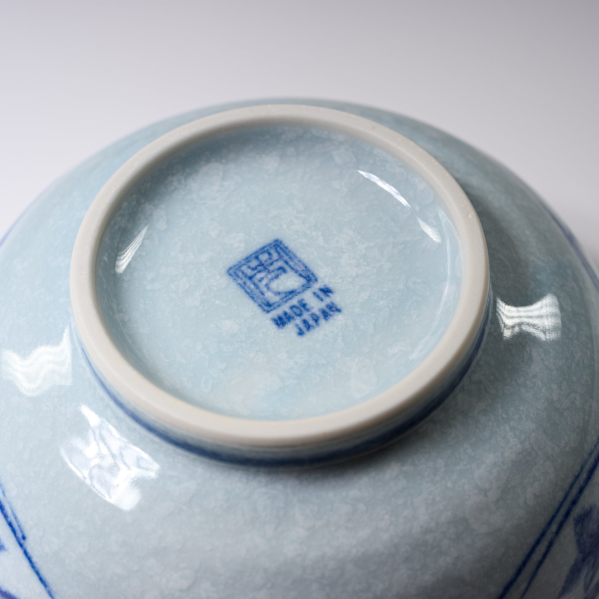 Handcrafted Mino Ware Bellflower Donburi Bowl - Traditional Blue Ink Japanese Ceramic Rice Bowl for Sushi, Ramen & Asian Cuisine | Perfect for Home Dining & Gifts