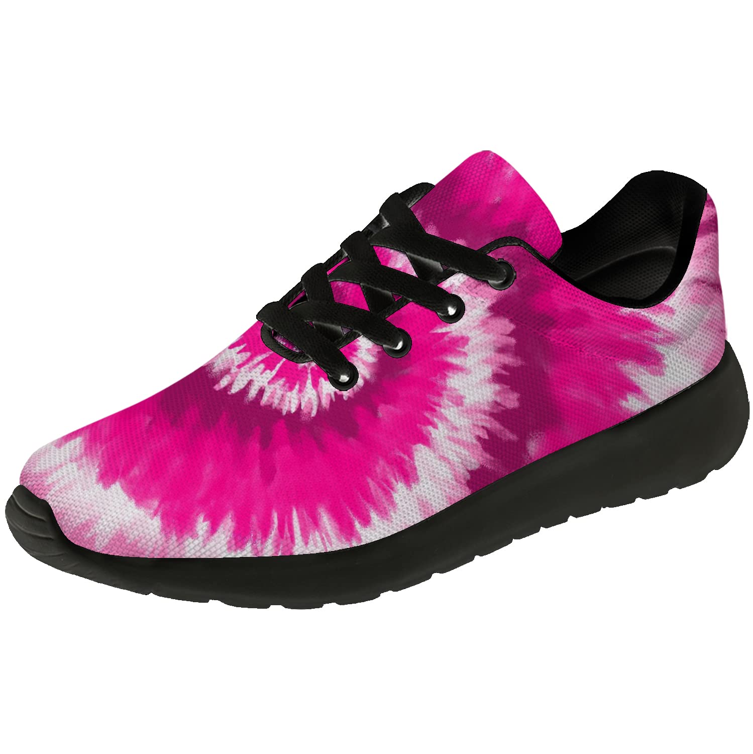 Women's Pink Tie Dye Running Shoes - Non-Slip Lightweight Athletic Sneakers for Women & Girls (US Size 10 Women/8.5 Men) - Perfect for Jogging, Gym Workouts & Casual Wear