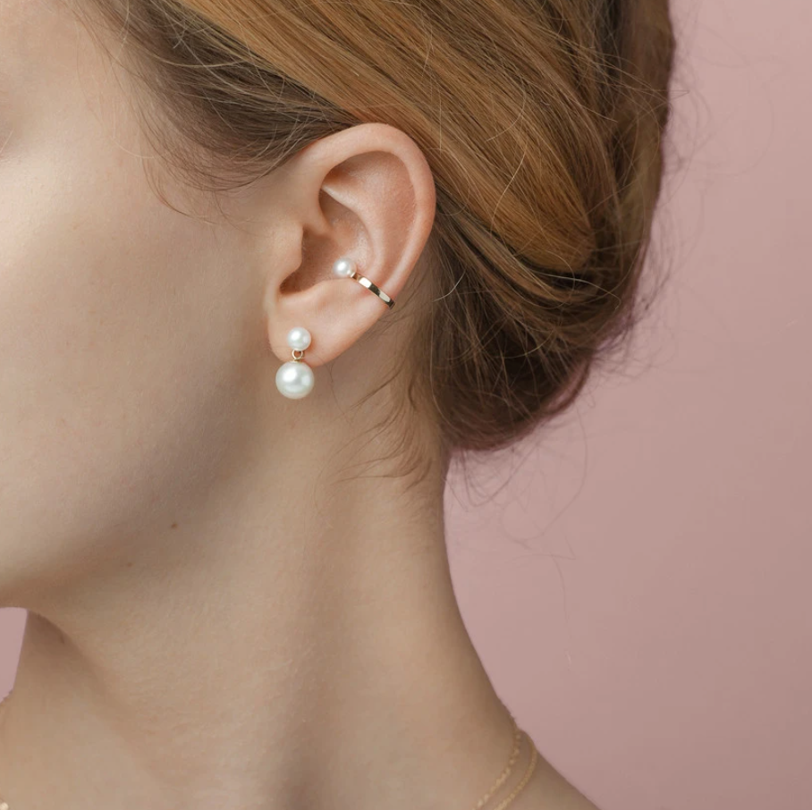 Double Pearl Earrings for Women - Elegant & Timeless Jewelry for Weddings, Parties & Everyday Wear