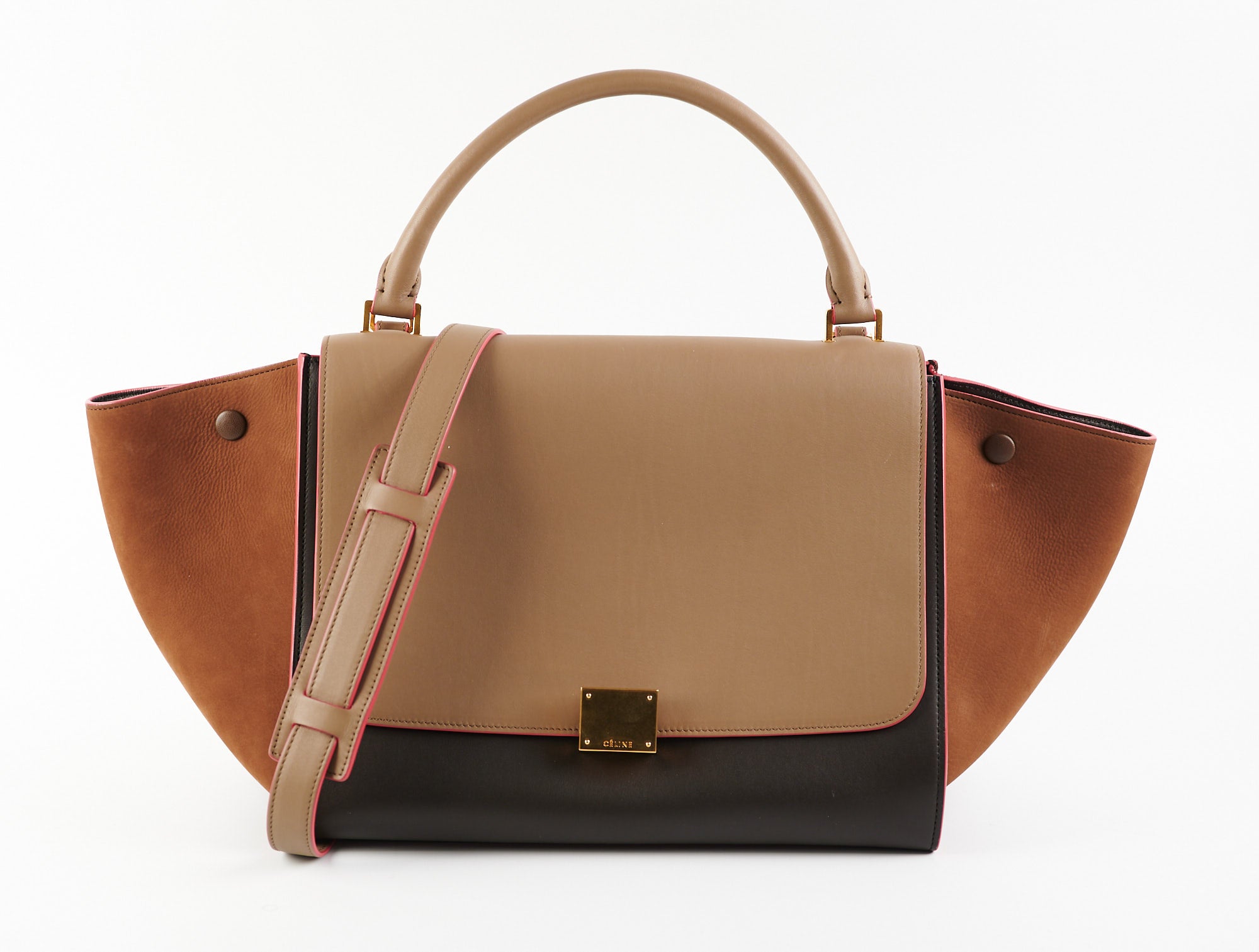 Celine Trapeze Small Multicolor Leather Shoulder Bag - Luxury Designer Handbag for Women, Perfect for Work, Travel & Everyday Use