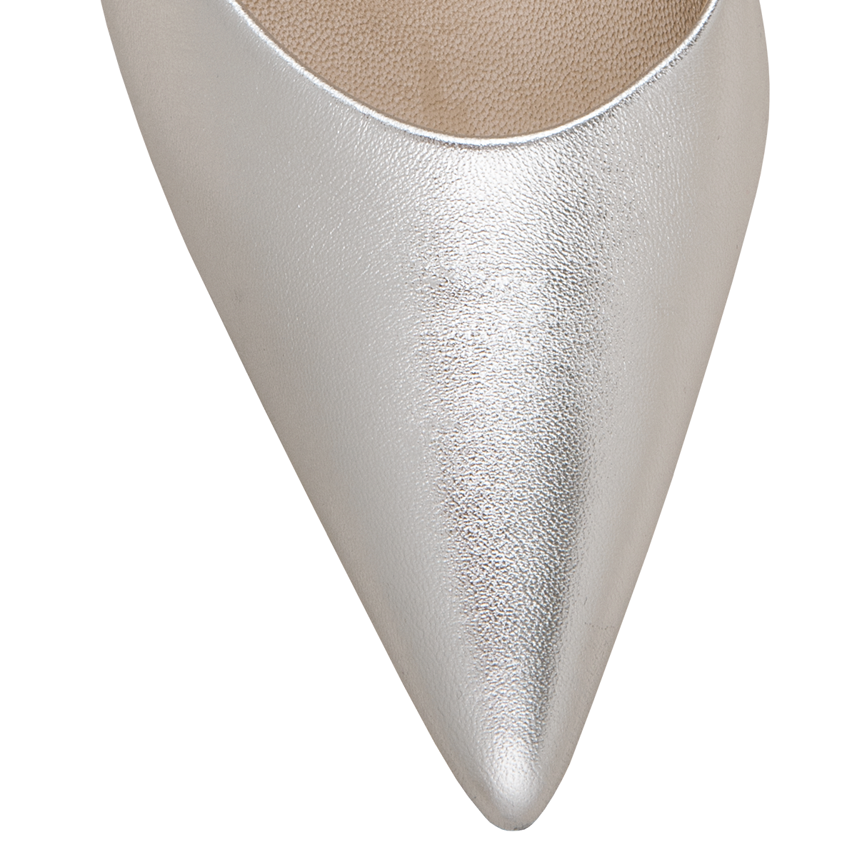 HOGL Women's Silver Leather Stiletto Heels 70mm - Elegant High Heel Pumps for Office, Party & Special Occasions
