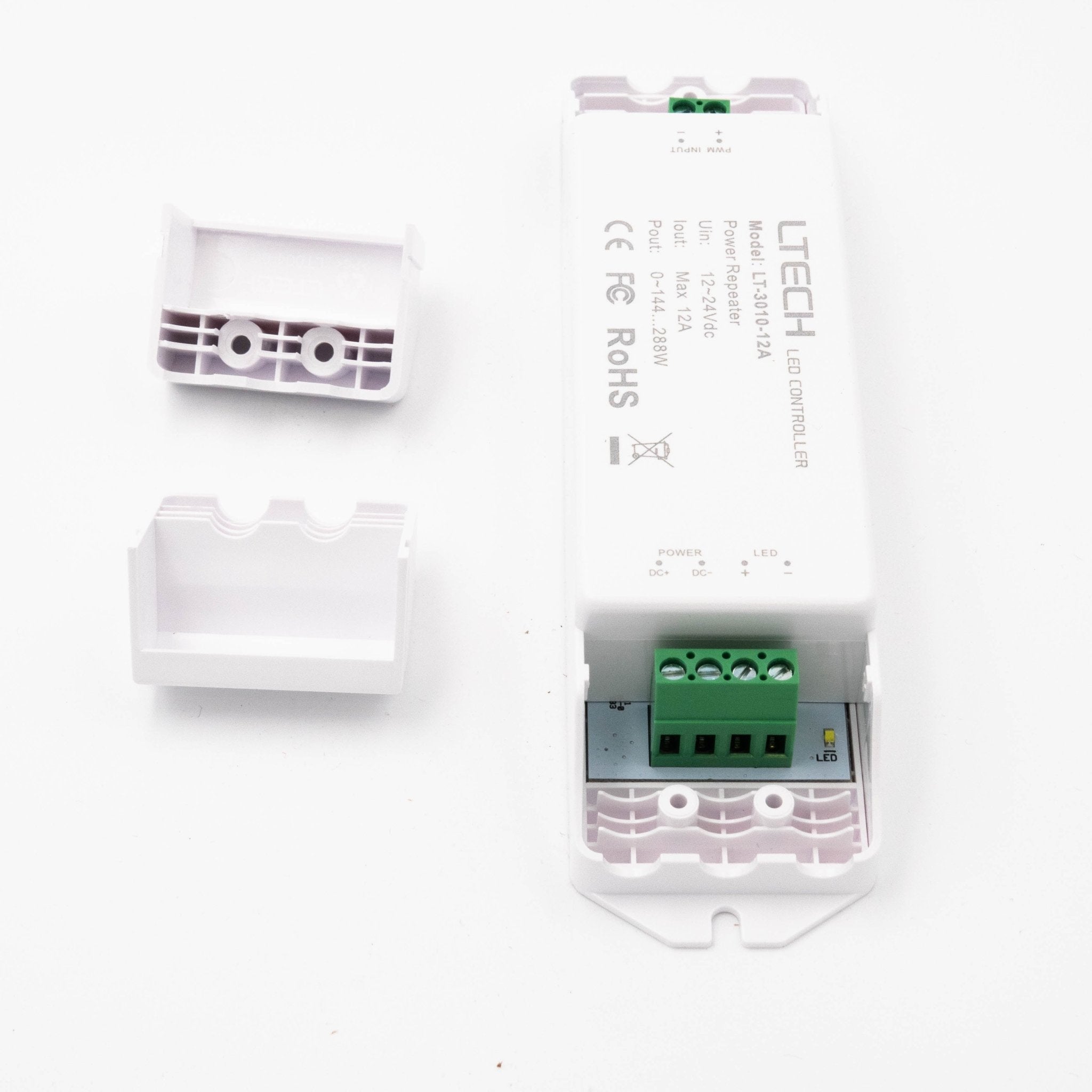 Ltech LT 3010 12A PWM Constant Voltage LED Driver Repeater with Dimming Function - Perfect for LED Strip Lights, Signage, and Architectural Lighting