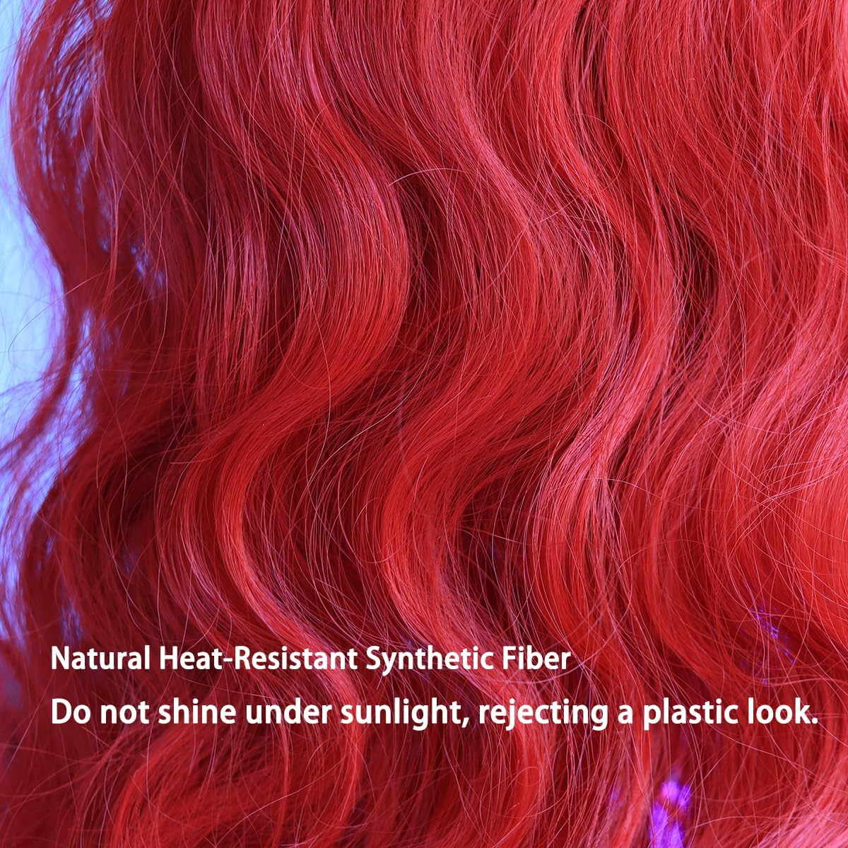 ColorGround Long Red Cosplay Wig for Women with Pocket Watch - Perfect for Anime, Halloween, and Costume Parties