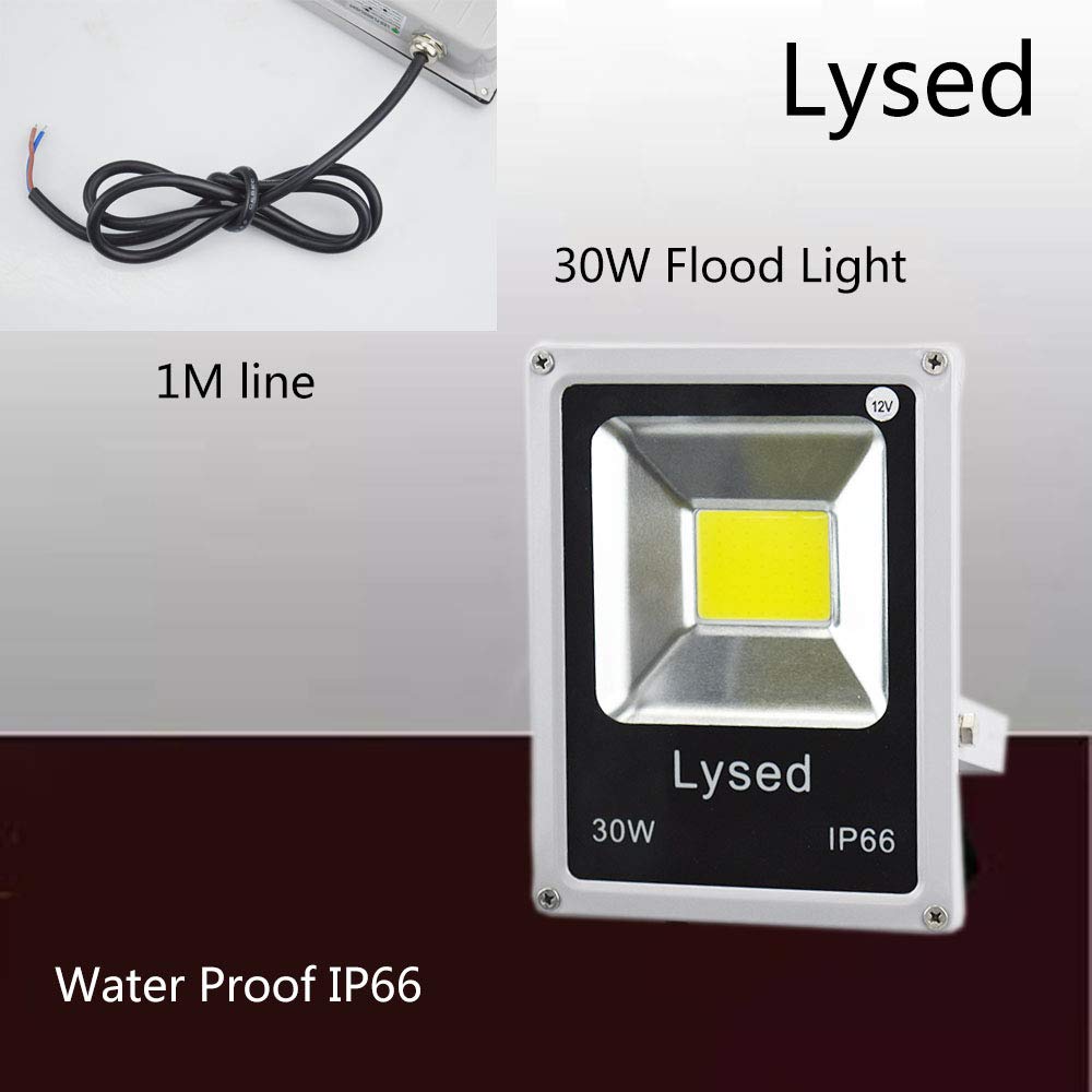 12V 30W LED Bowfishing Flood Lights - IP66 Waterproof Outdoor Lighting for Boats, Docks & Hunting (2-Pack White Light) - Perfect for Night Fishing, Marine Use & Outdoor Adventures