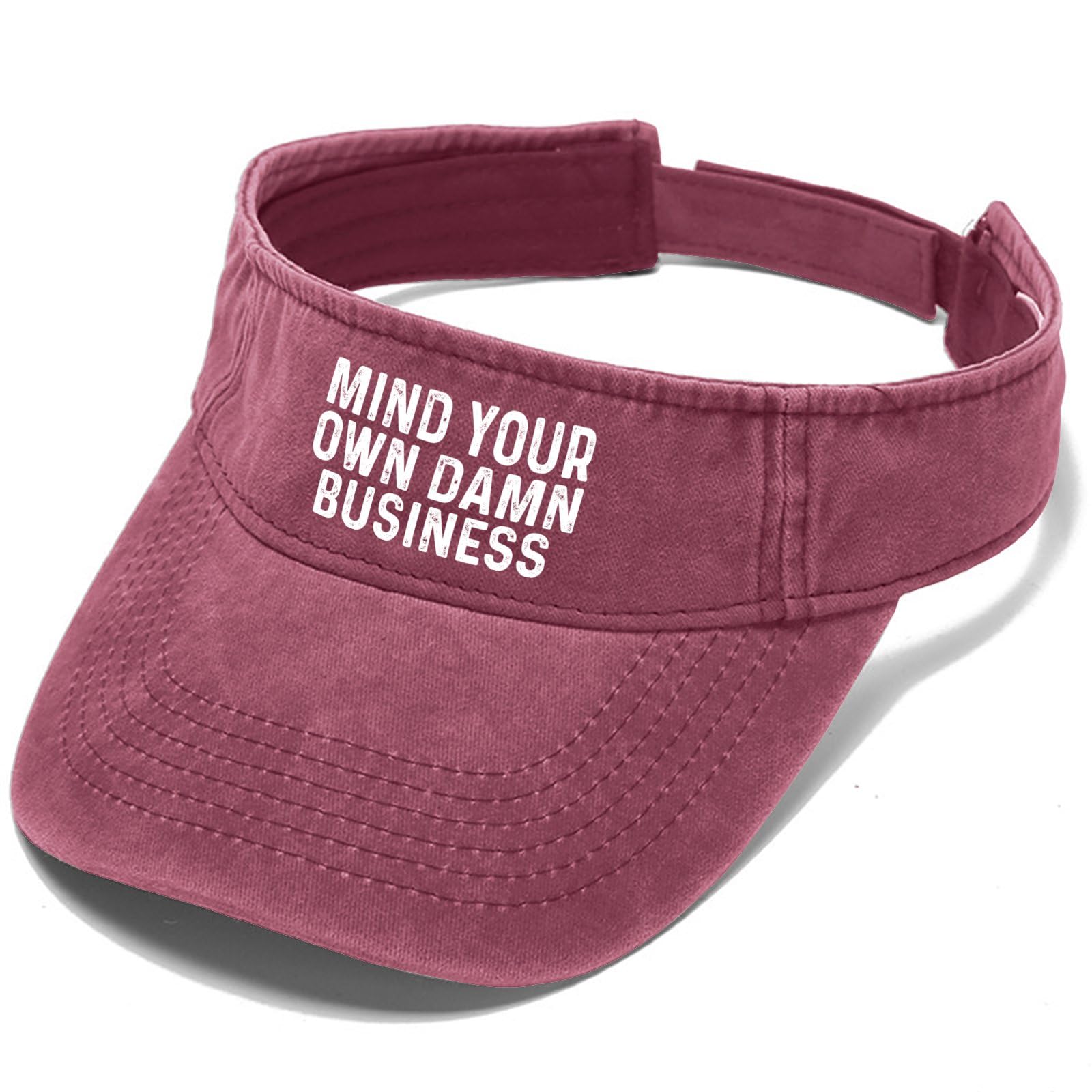 Mind Your Own Damn Business Baseball Cap - Sun Visor for Teens & Golf Hats - UV Protection Cool Adjustable Deep Rose Pink Hat - Perfect for Golf, Running, Outdoor Sports & Summer Fashion