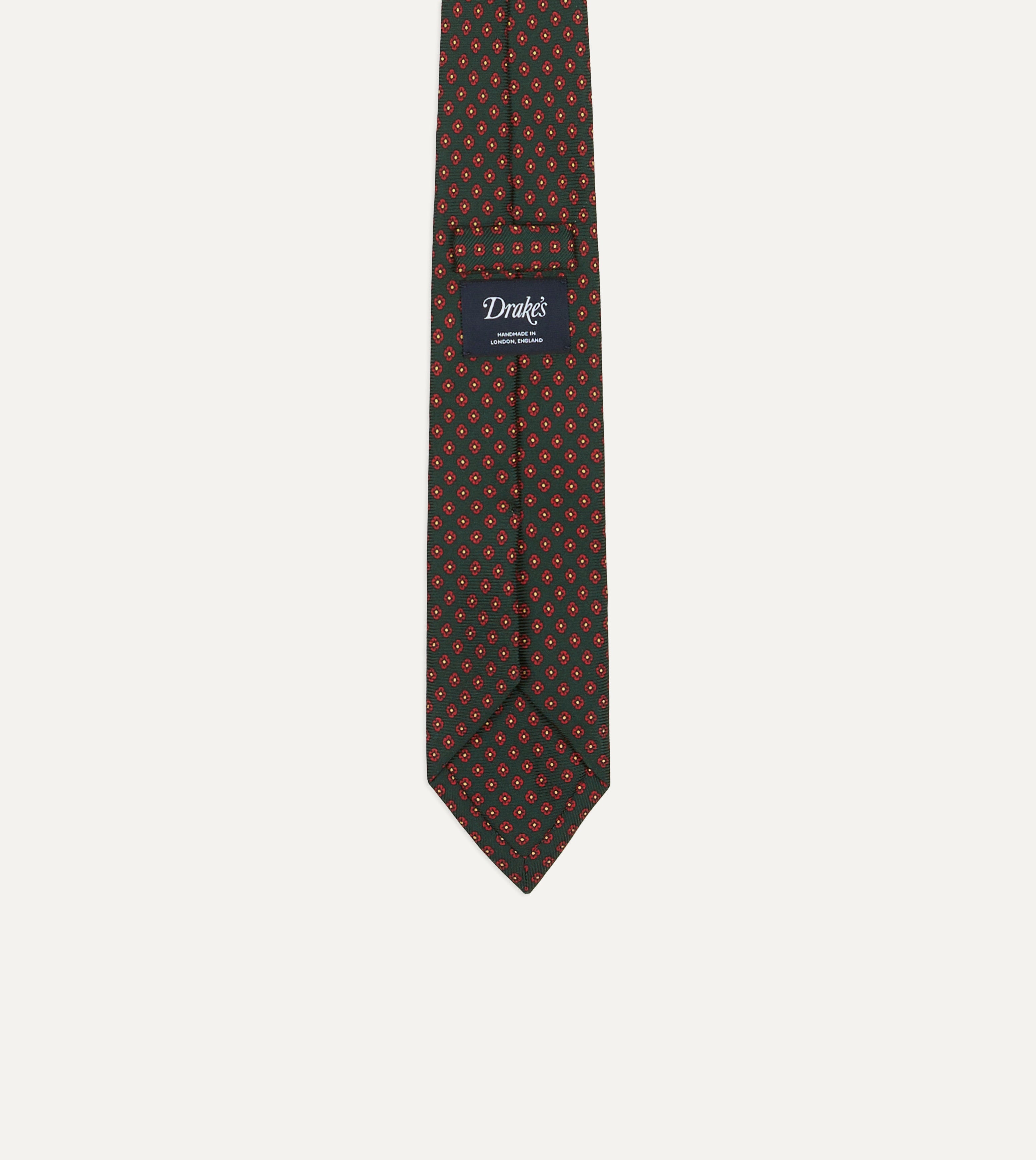Elegant Green Micro Geometric Print Silk Twill Necktie for Men - Perfect for Business, Weddings & Formal Occasions