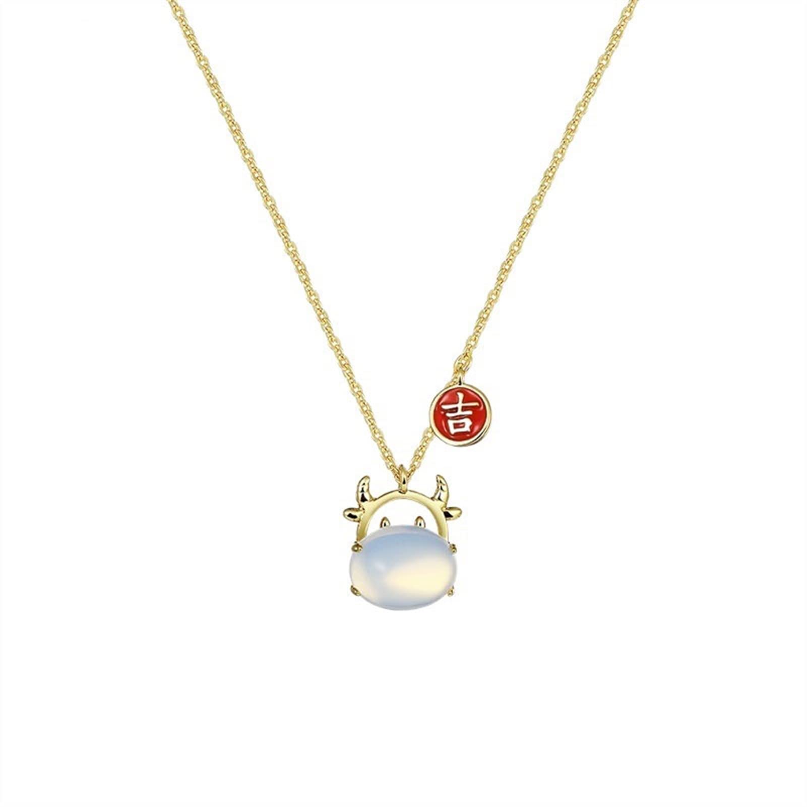 925 Silver Zodiac Ox Pendant Necklace for Women - Cute & Auspicious Jewelry Gift for Birthday, Anniversary & Daily Wear