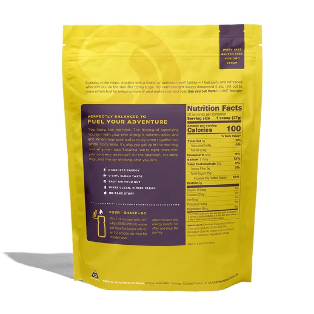 Tailwind Nutrition Endurance Fuel - 50 Serving Bag for Runners, Cyclists & Athletes - Hydration & Energy Powder for Long-Distance Sports & Outdoor Activities