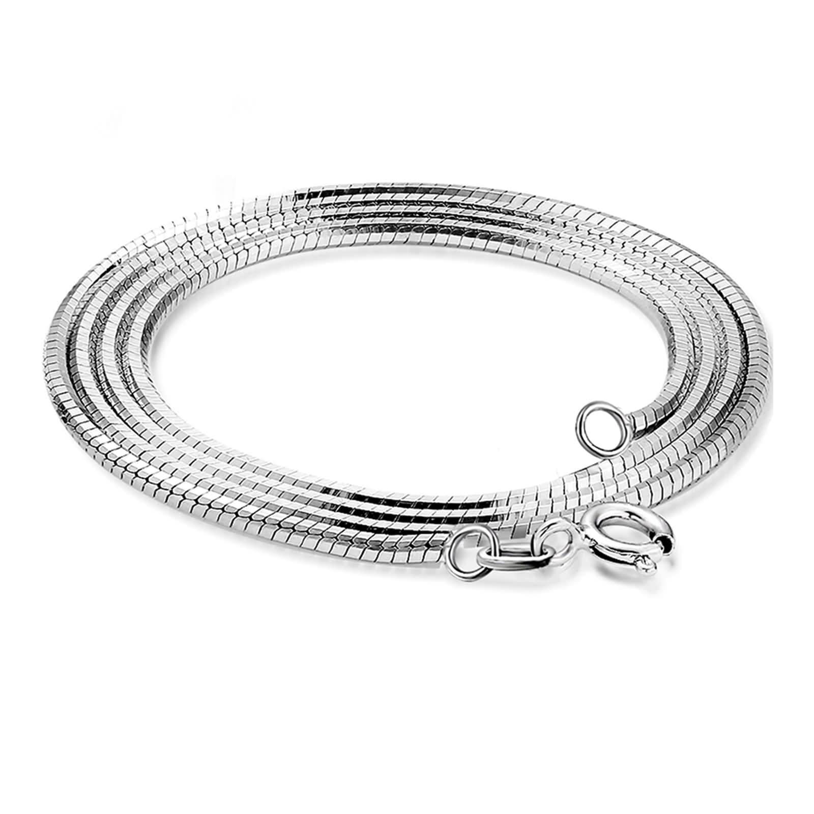 1.5mm Sterling Silver Punk Chain Necklace for Men - 18 Inch Adjustable Silver Necklace with Extension | Perfect for Everyday Wear, Gifts & Punk Fashion Accessories