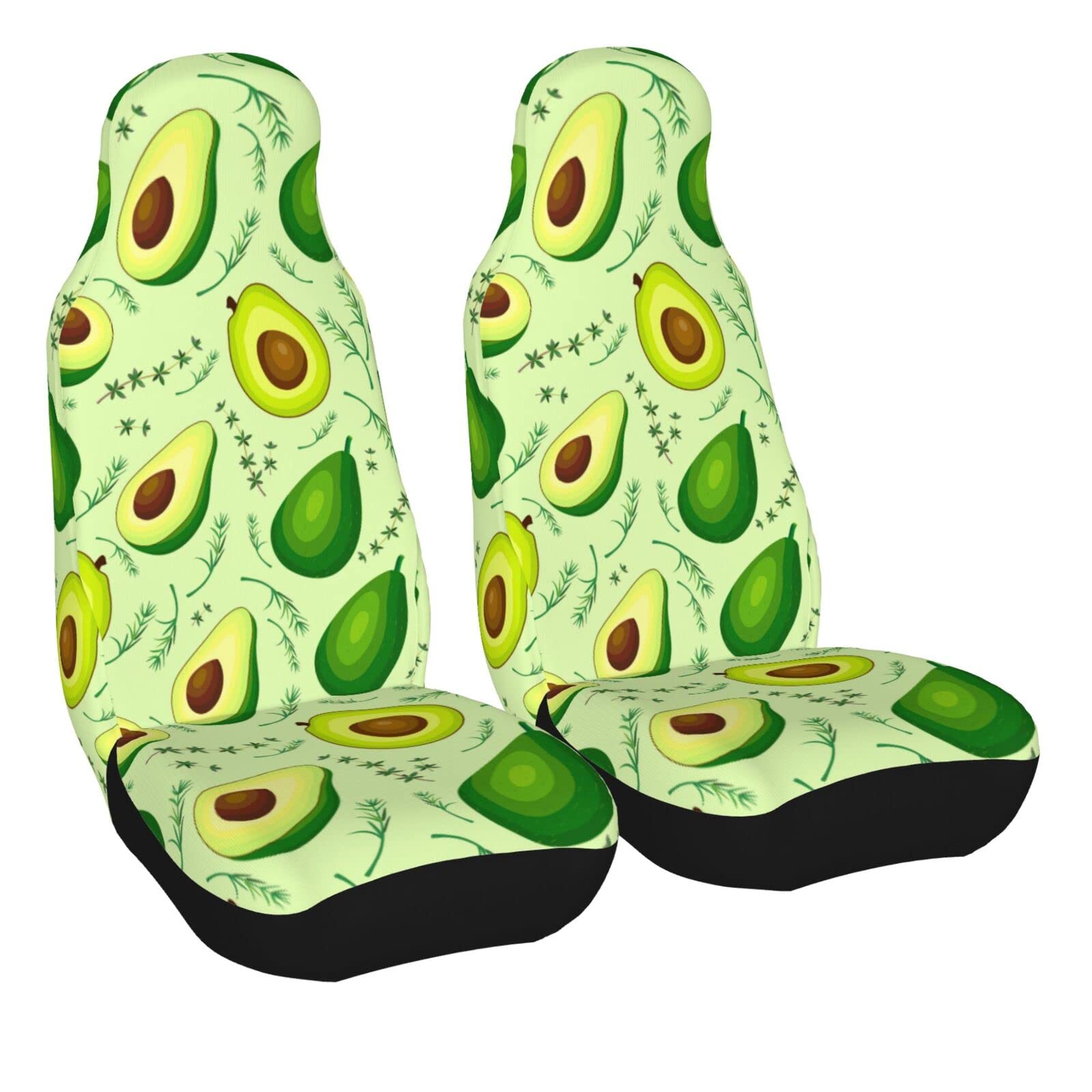 Premium Delerain 2-Piece Avocado Car Seat Covers - Universal Fit for Most Cars, SUVs, Sedans & Trucks | Waterproof Interior Protector for Comfort & Style | Perfect for Daily Commute, Road Trips & Family Travel