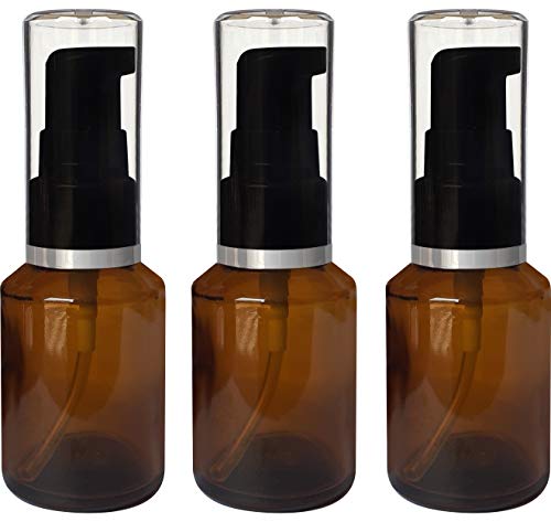 Amber Bottle With Lotion Pump