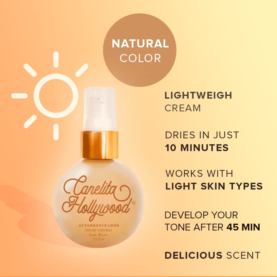Natural Glow Instant Sunless Self-Tanner Body Cream - 3.0 fl oz | Streak-Free, No Fake Tan Smell, No Orange Pigment | For Legs, Arms & Full Body Tanning at Home