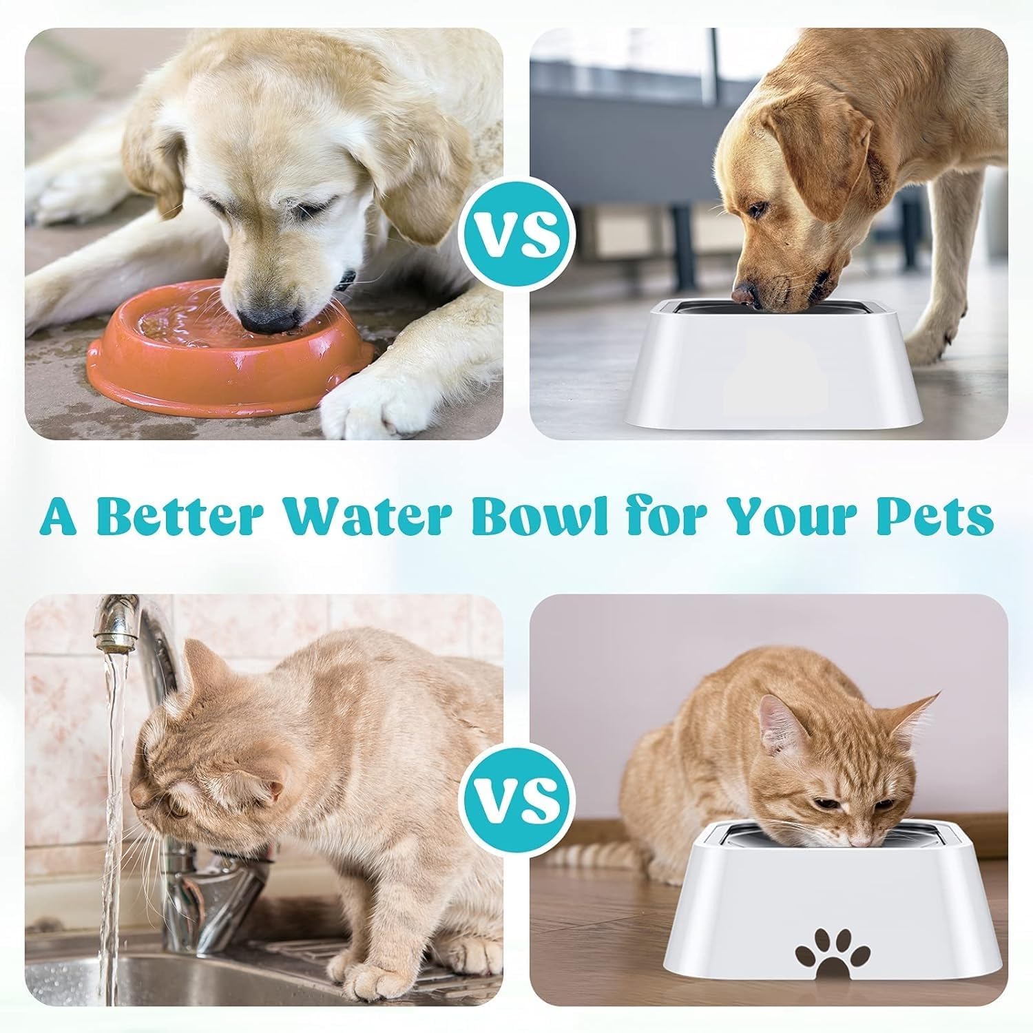 **Nisixdec No Spill Slow Feeder Dog Bowl - Anti-Drip Pet Water Dish for Small & Large Dogs - Perfect for Travel, Crate Training & Messy Drinkers**