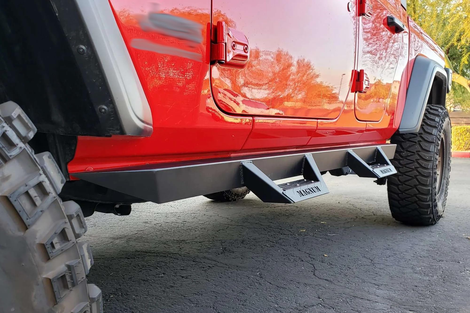 Raptor Series Magnum RT Drop Steps Running Boards - Black for 2020-2023 Jeep Gladiator | Heavy-Duty Nerf Bars for Off-Road & Truck Protection