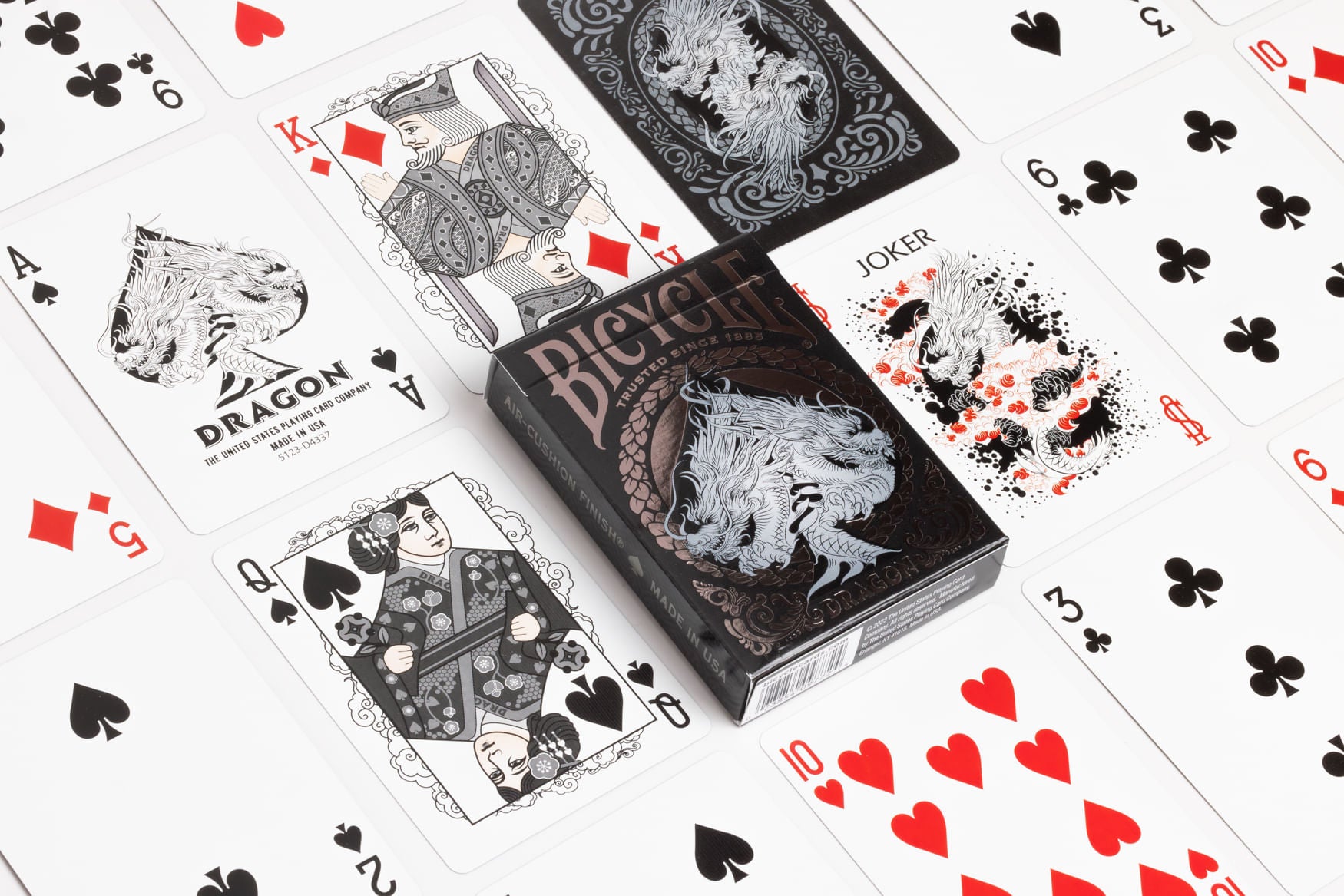 Black Dragon Bicycle Playing Cards - Premium Poker Cards for Magic Tricks, Card Games & Collectibles | Durable & Stylish Deck for Poker Nights, Cardistry & Gift Giving