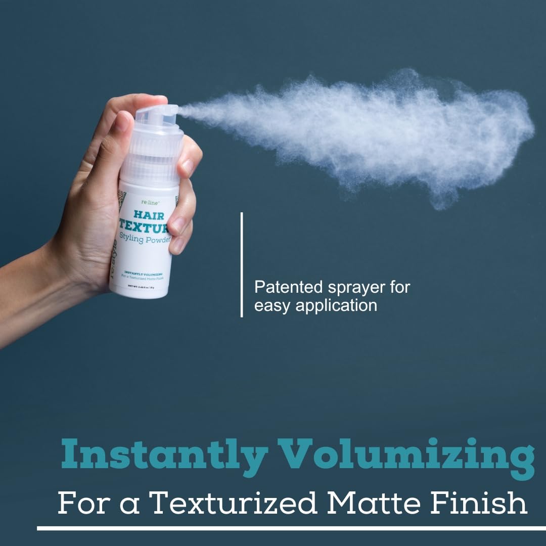 Natural Matte Hair Texture Styling Powder - Volumizing & Texturizing Spray for Men & Women - Root Lifting Powder for Straight, Curly or Wavy Hair - Mattifying & Thickening for Everyday Styling & Special Occasions