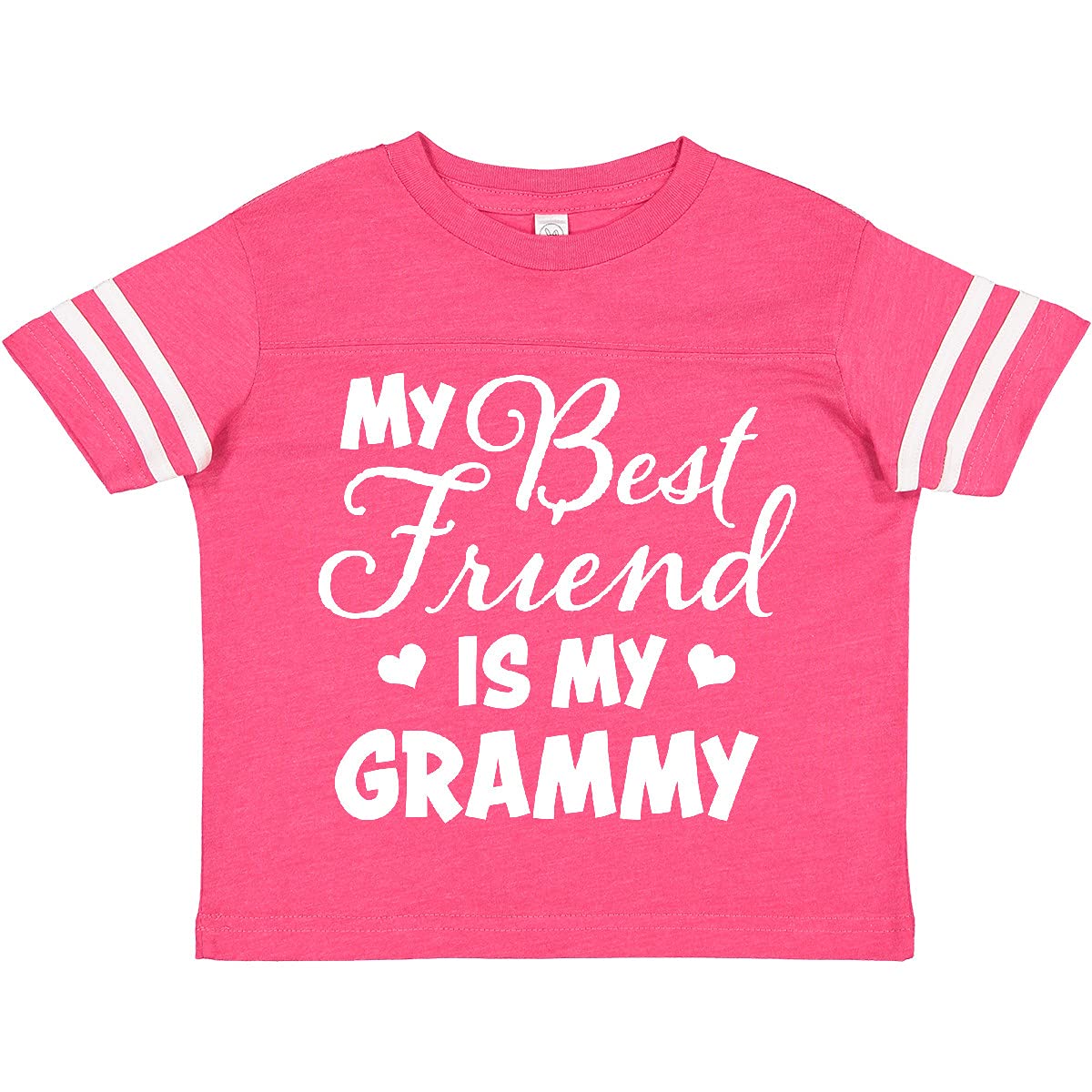 Inktastic 'My Best Friend is My Grammy' Hearts Design Toddler T-Shirt for Family Gatherings and Special Occasions