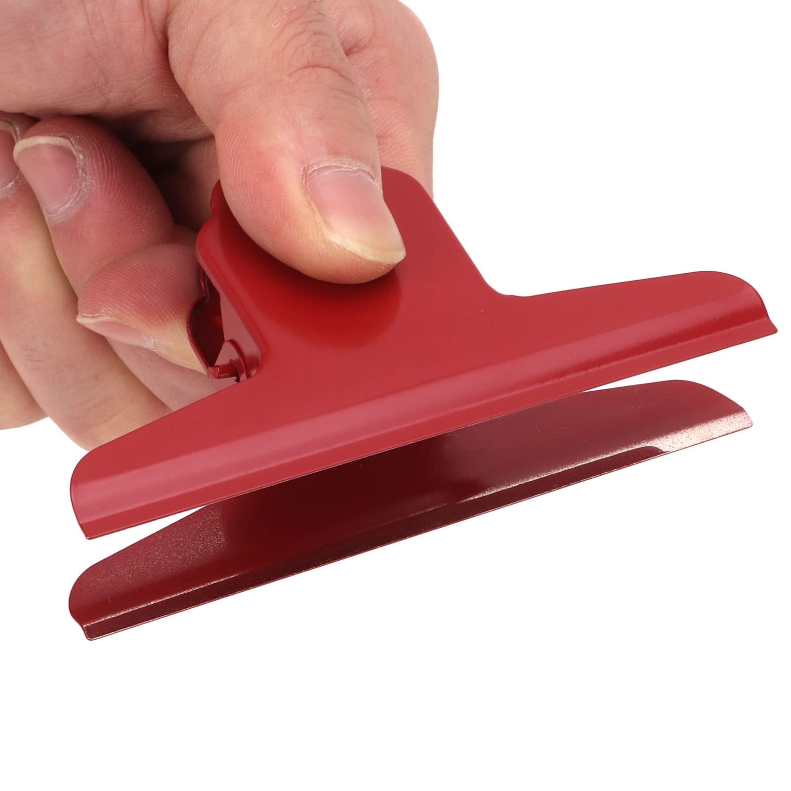 Metal Jumbo Binder Clips for Office & School Supplies - Heavy Duty Paper Clamps, File Holders for Documents, Photos & Pictures - Perfect for Home, Office & Classroom Organization (Red)
