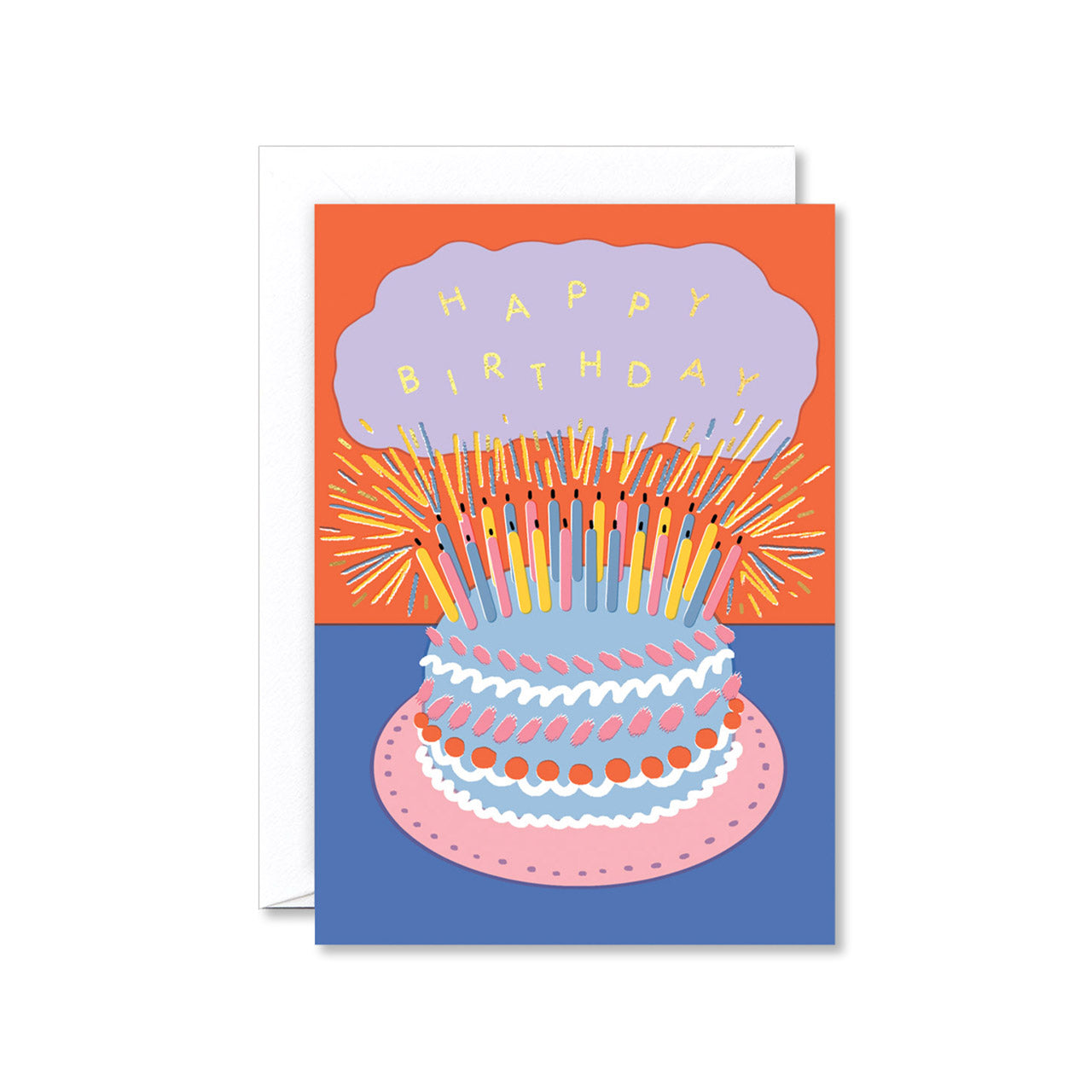 Birthday Greeting Card with Cake & Candles Design - Perfect for Parties, Celebrations & Special Occasions