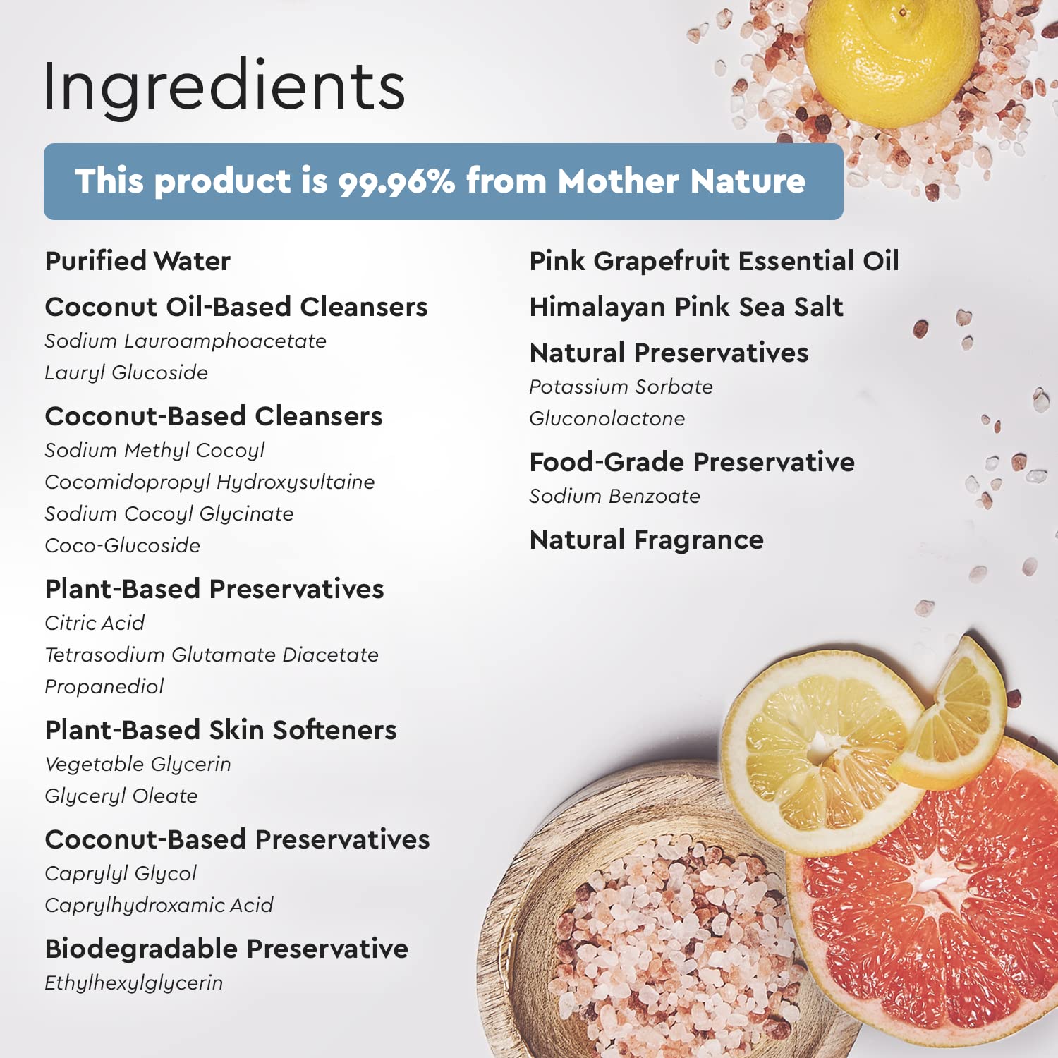 Puracy Natural Body Wash - 98.6% Pure Plant-Based Moisturizing Shower Gel for Women, Men & Kids | Gentle Citrus & Sea Salt Scent | 12 Oz | Ideal for Dry, Sensitive Skin | Perfect for Daily Hydration & Relaxing Bath Time