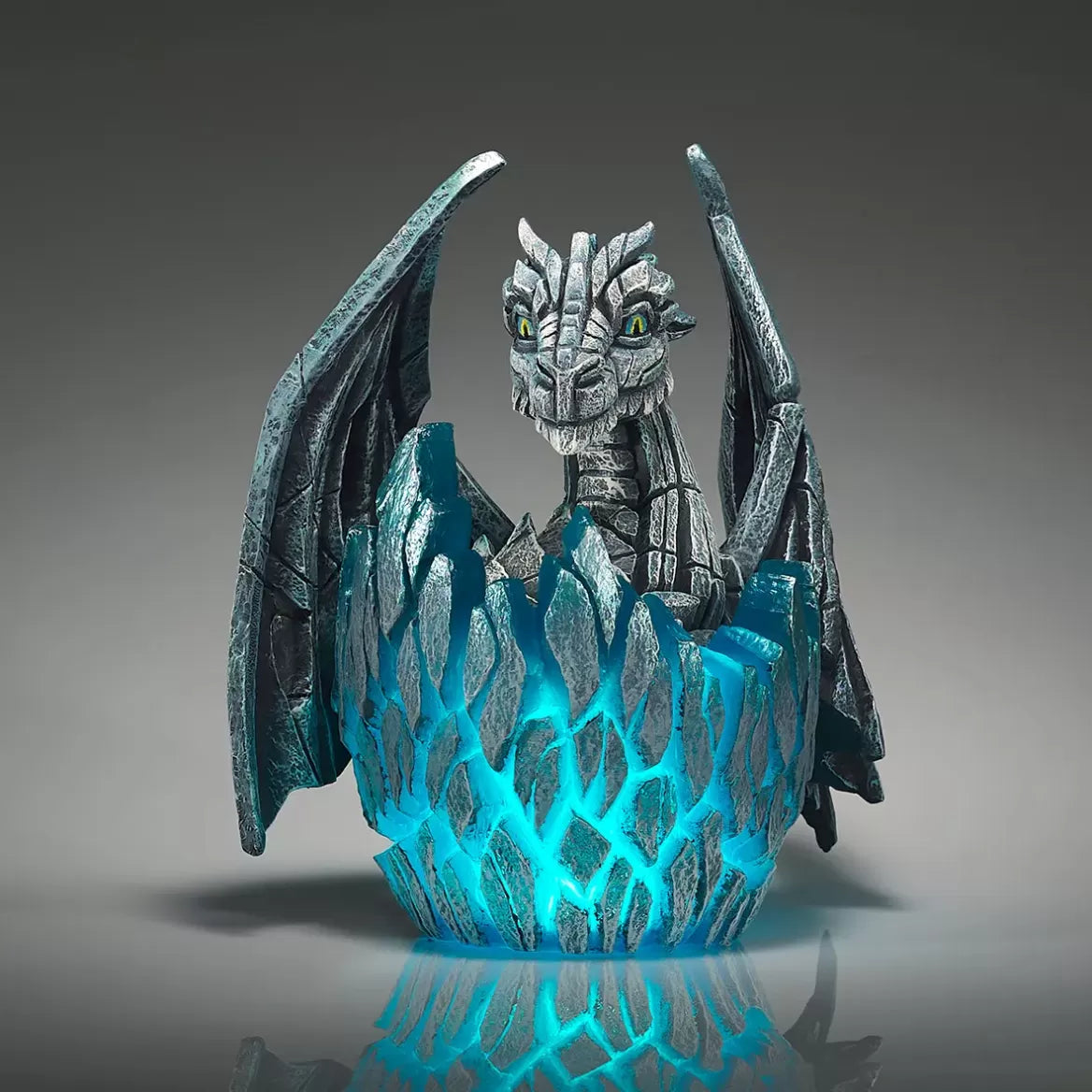 White Dragon Egg Sculpture - Handcrafted Edge Art for Home Decor, Office Desk & Fantasy Gift Collection