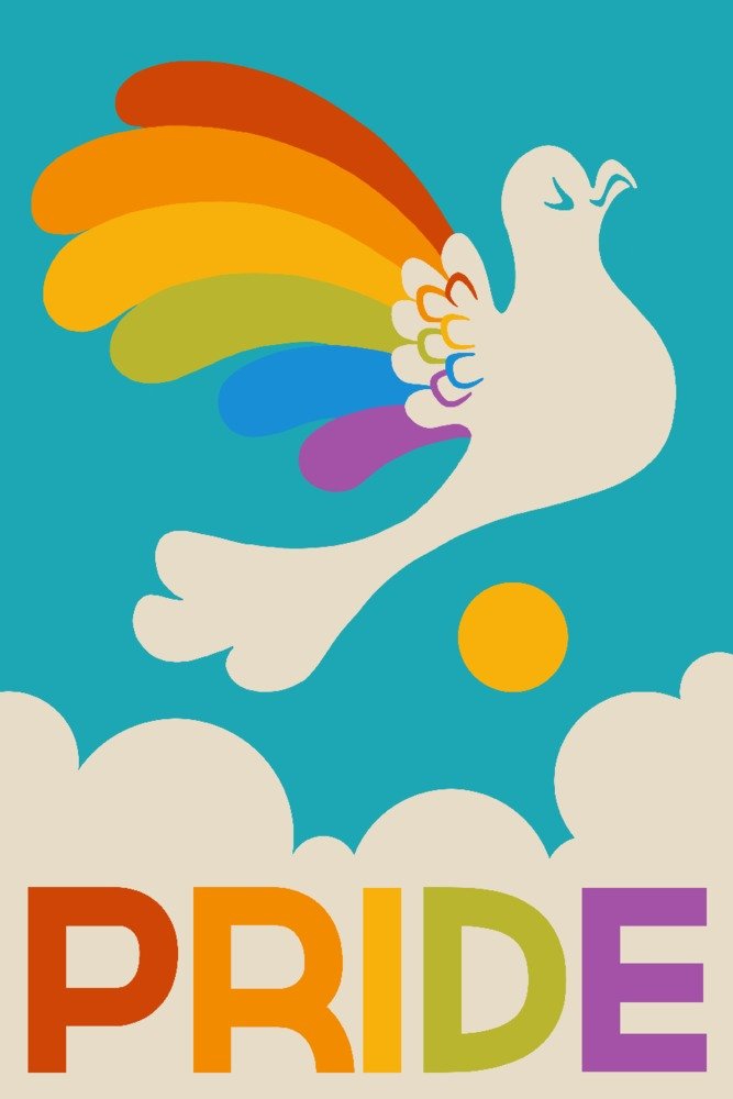 Gay Pride Rainbow Bird Metal Wall Art - 12x18 Inches Gallery Quality Aluminum Decor for LGBTQ+ Home & Office - Perfect for Pride Month, Living Room, Bedroom & Gifts