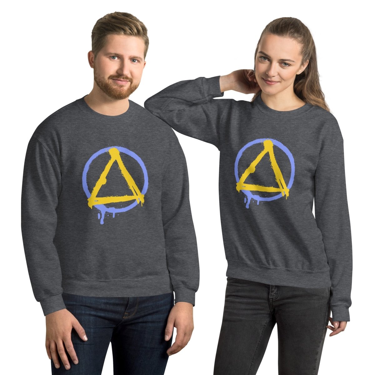 Graffiti Sobriety Symbol Unisex Sweatshirt - Premium Sobriety Apparel for Recovery & Support - Perfect for AA Meetings, Sober Living & Addiction Awareness Events