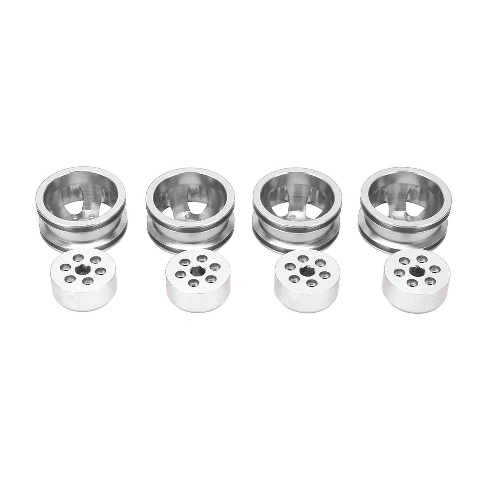 Ranvo Aluminum RC Wheel Hub - Lightweight, Precise & Durable for WPL RC Cars (Silver) | Perfect for Off-Road Racing & Scale Model Upgrades