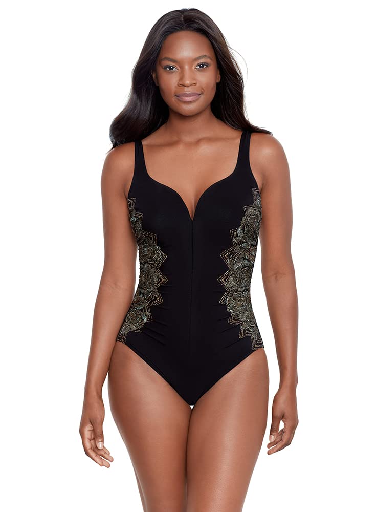 Miraclesuit Women's Tummy Control One Piece Swimsuit - Slimming Swimwear with Soft Cup for Shapewear & Beachwear | Perfect for Pool, Vacation and Summer Activities