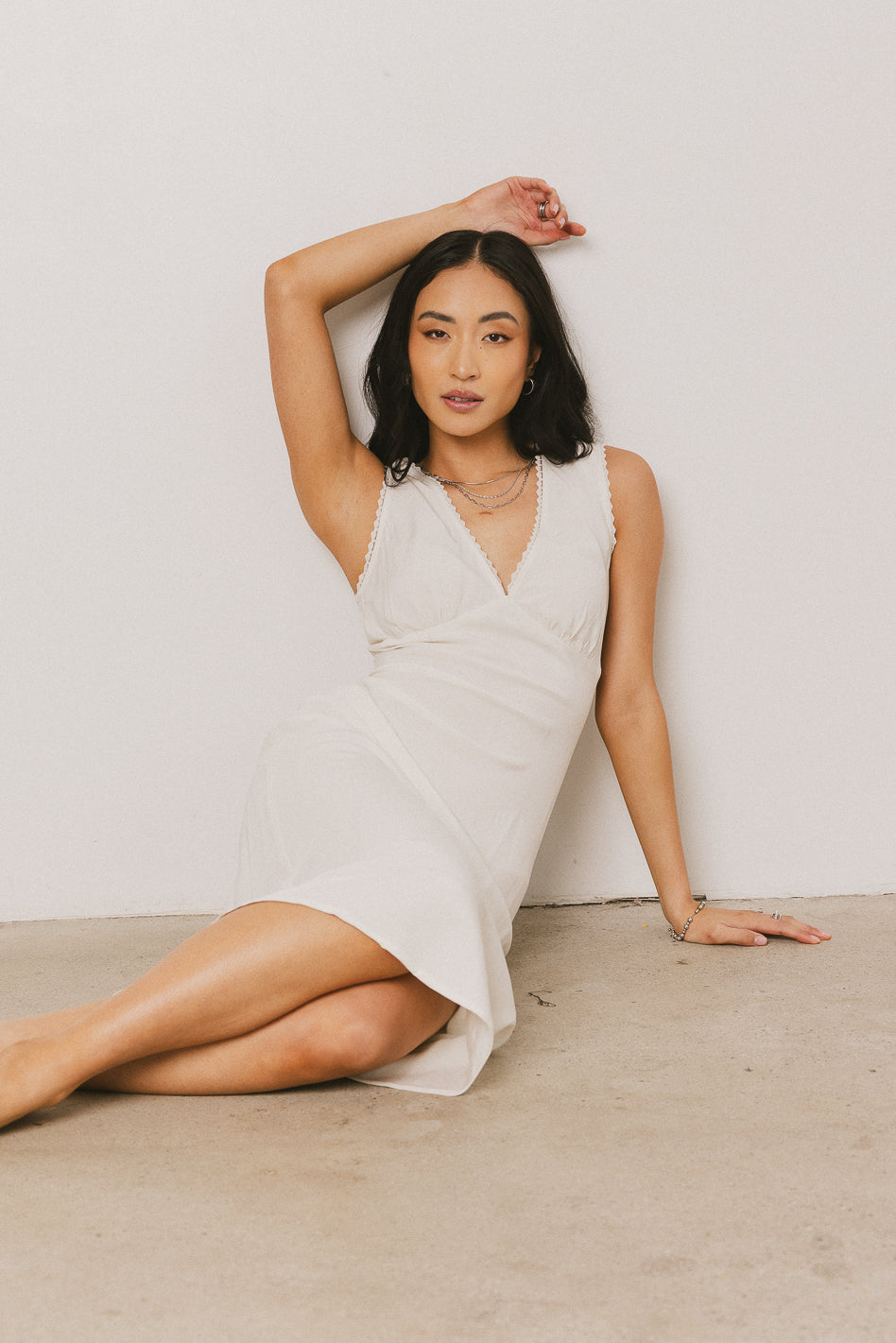 Angela Maxi Dress in Cream | Elegant Long Flowy Summer Dress for Women | Perfect for Beach, Wedding & Casual Outings