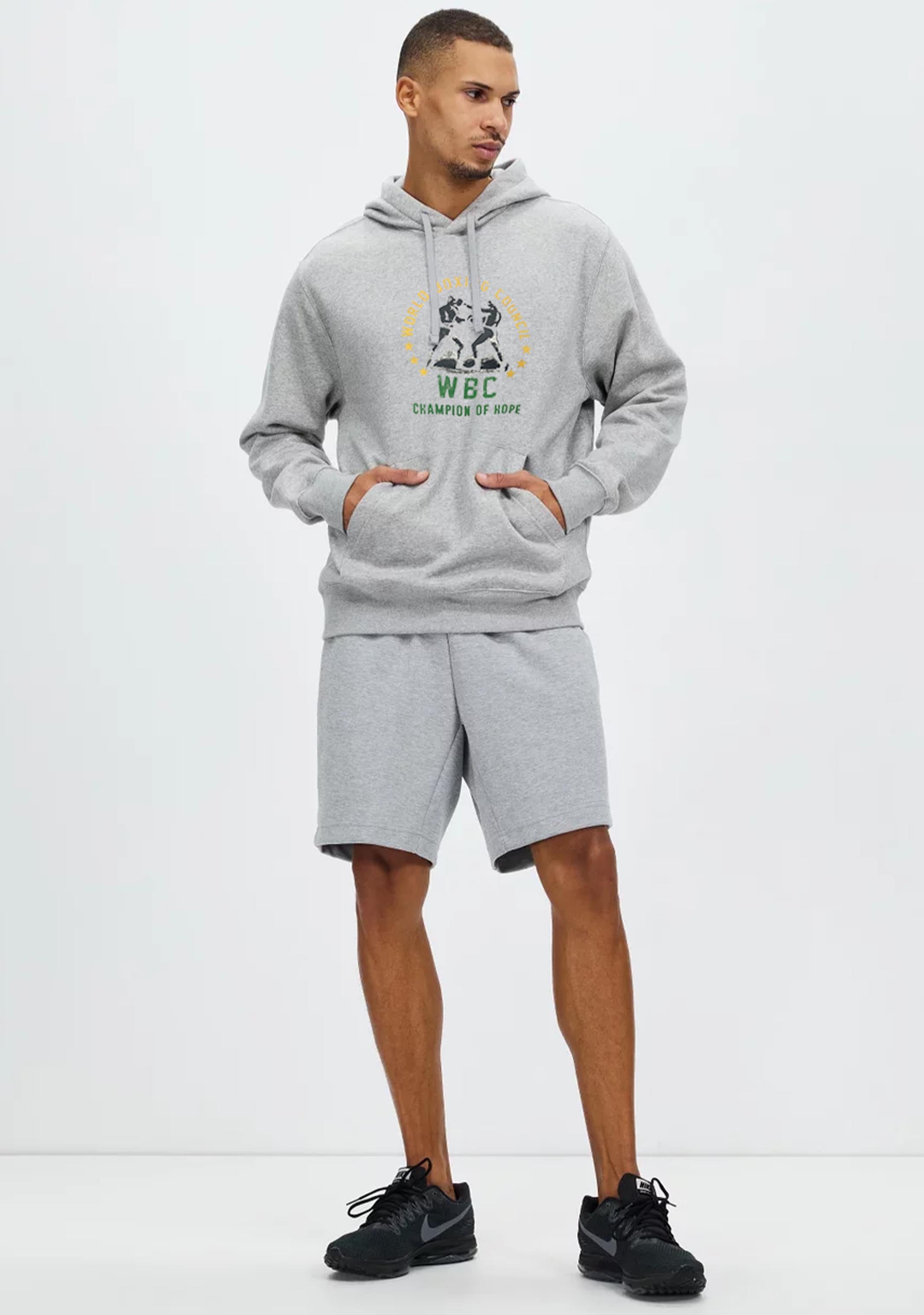 Adidas Men's WBC Heritage Hoodie - Grey Cotton Pullover Sweatshirt for Casual Wear, Gym & Street Style